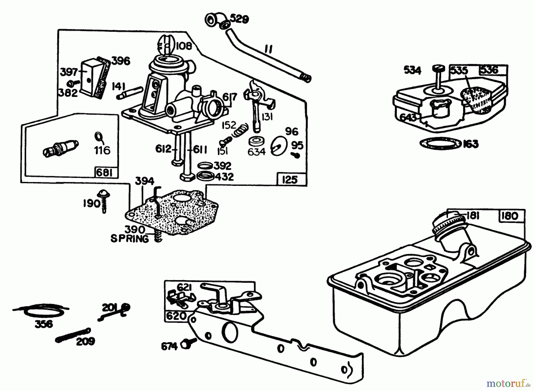  Toro Neu Mowers, Walk-Behind Seite 1 16330 - Toro Lawnmower, 1985 (5000001-5999999) ENGINE BRIGGS & STRATTON MODEL 92908-5205-01 #2