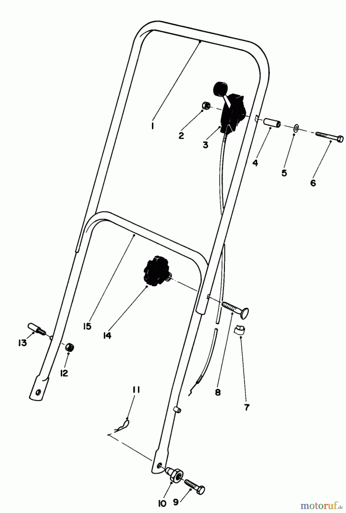  Toro Neu Mowers, Walk-Behind Seite 1 16340C - Toro Lawnmower, 1985 (5000001-5999999) HANDLE ASSEMBLY