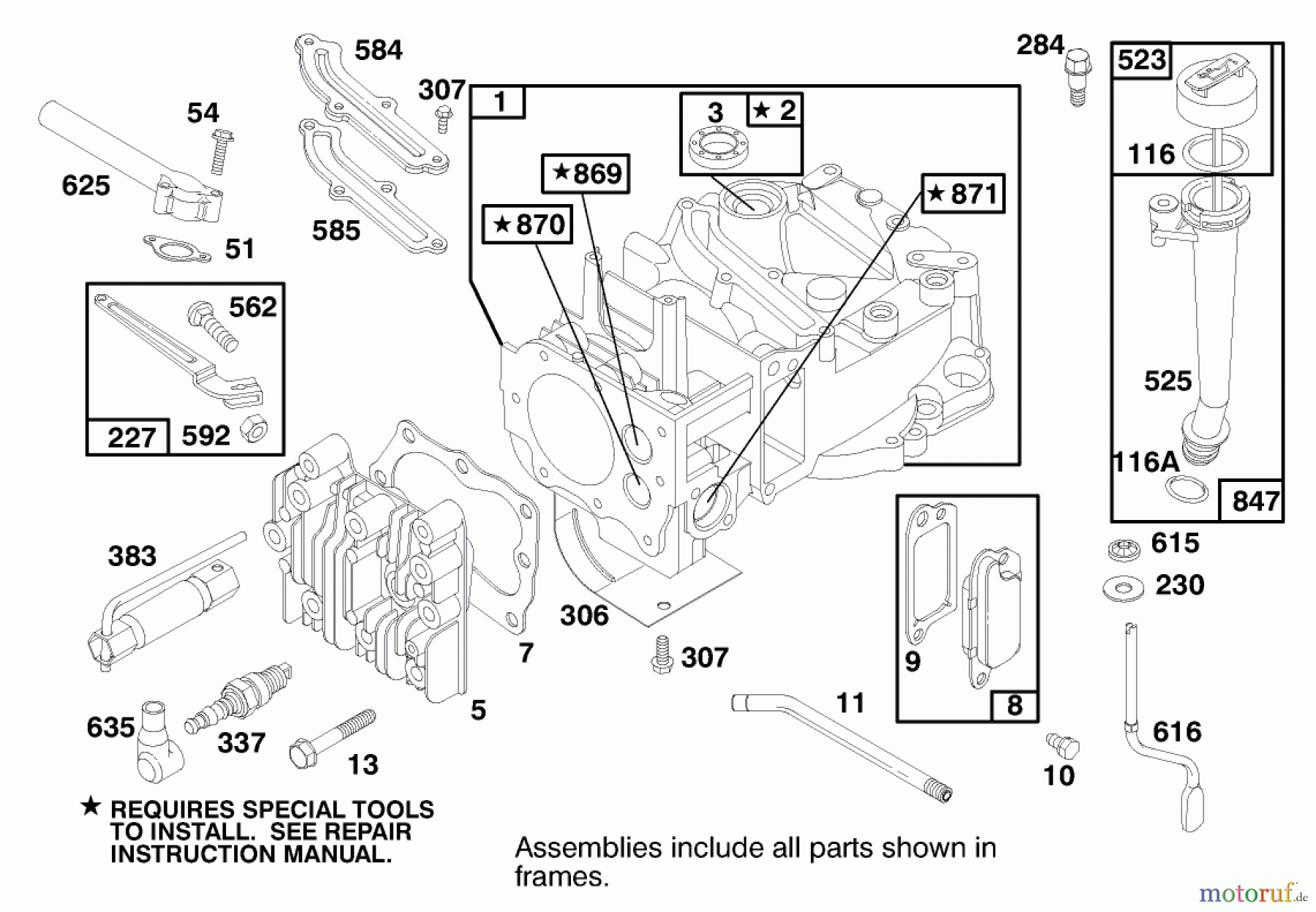 Toro Neu Mowers, Walk-Behind Seite 1 16401 (SD-21S) - Toro Side Discharge Mower, SD-21S, 1998 (890000001-899999999) ENGINE BRIGGS & STRATTON MODEL 127702-1745-E1 (SERIAL NO. 8901374 & UP) #1