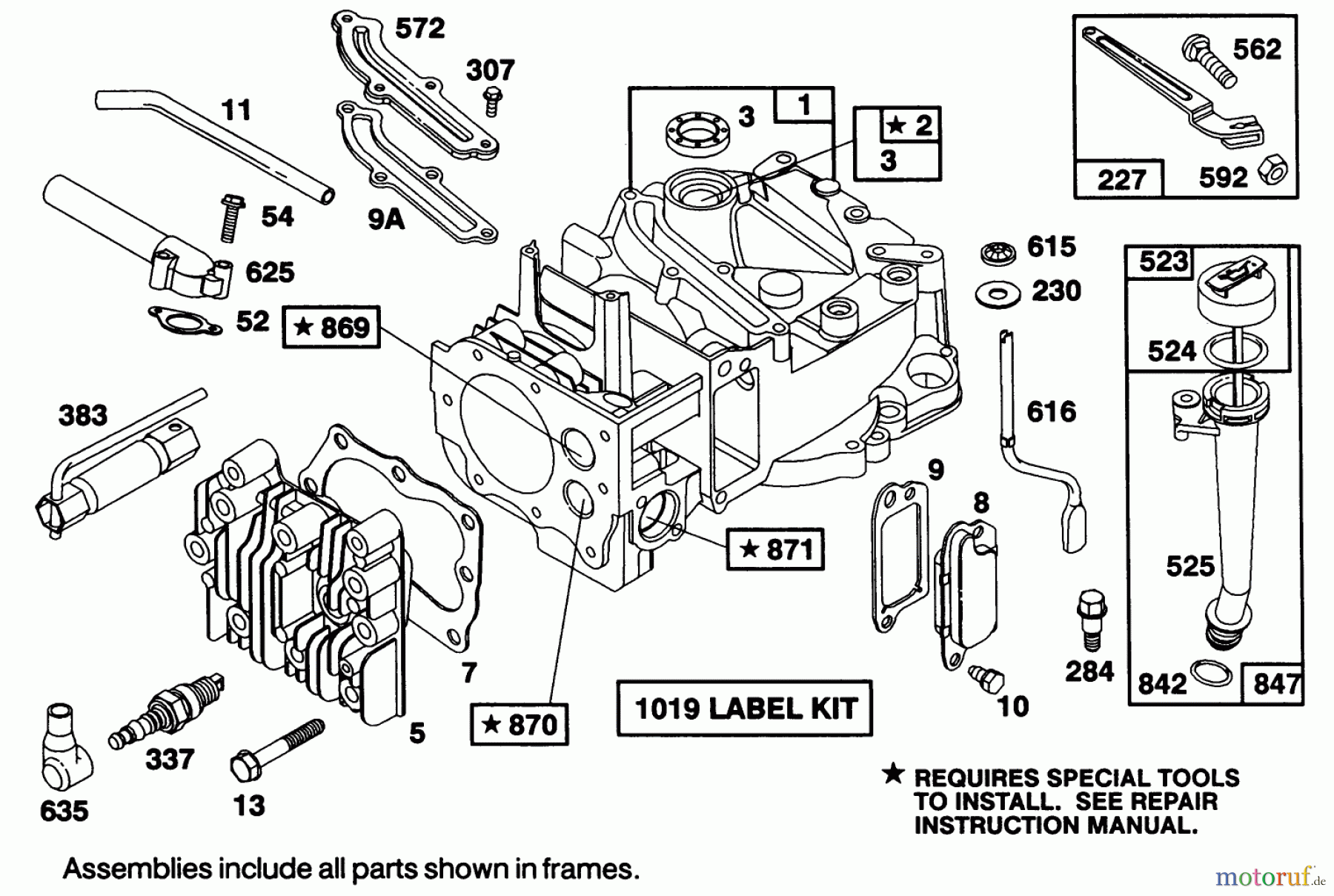  Toro Neu Mowers, Walk-Behind Seite 1 16402 - Toro Lawnmower, 1991 (1000001-1999999) ENGINE BRIGGS & STRATTON MODEL 122707-3187-01 #1