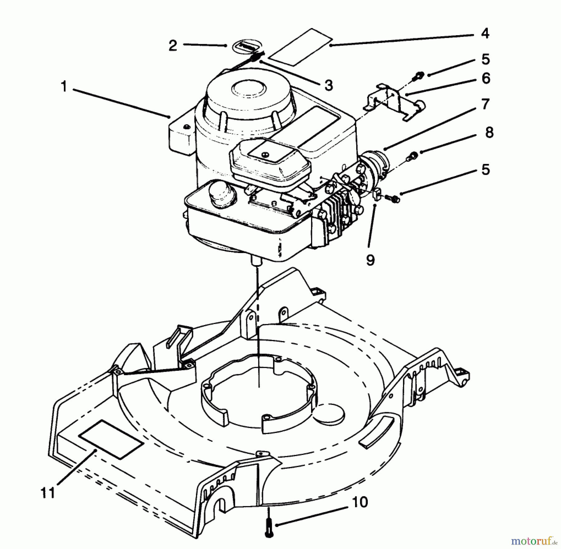  Toro Neu Mowers, Walk-Behind Seite 1 16410 - Toro Lawnmower, 1993 (3900001-3999999) ENGINE ASSEMBLY