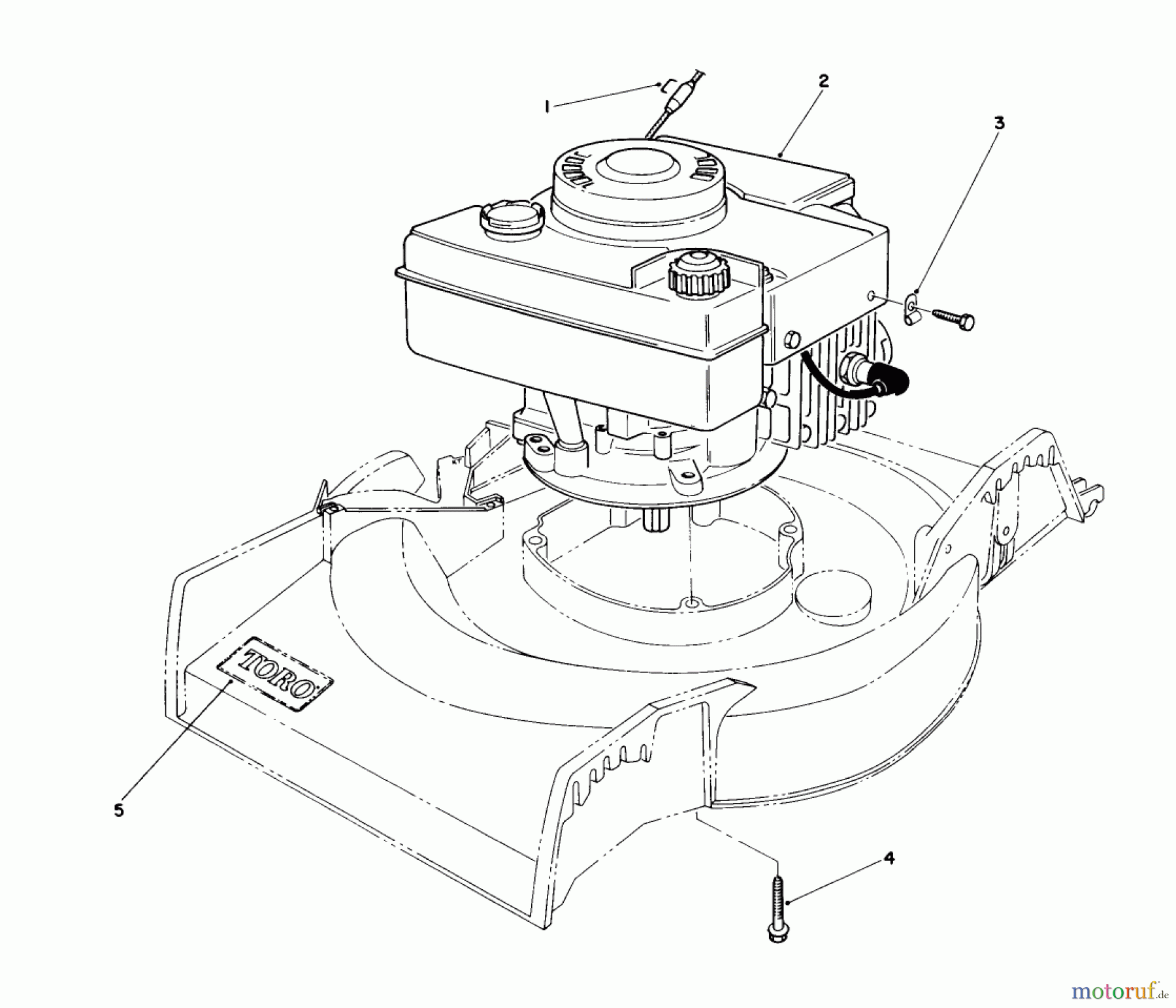  Toro Neu Mowers, Walk-Behind Seite 1 16575 - Toro Lawnmower, 1989 (9000001-9999999) ENGINE ASSEMBLY