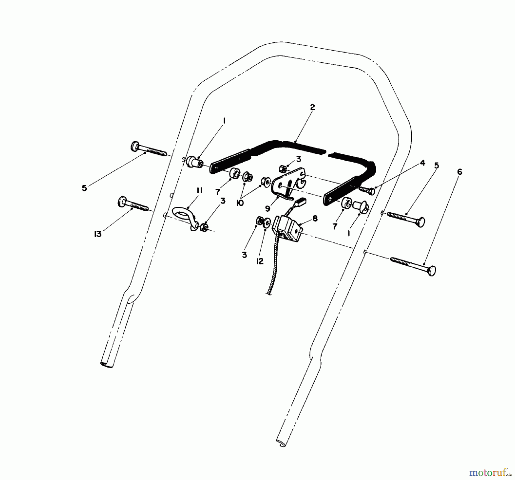  Toro Neu Mowers, Walk-Behind Seite 1 16585 - Toro Lawnmower, 1989 (9000001-9999999) CONTROL ASSEMBLY