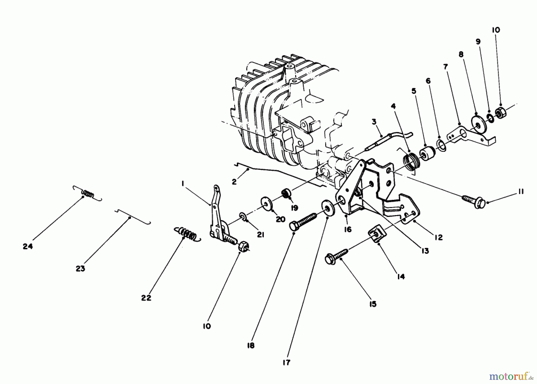  Toro Neu Mowers, Walk-Behind Seite 1 16785 - Toro Lawnmower, 1987 (7000001-7999999) GOVERNOR ASSEMBLY (ENGINE NO. 47PF5) (ENGINE NO. 47PG6)