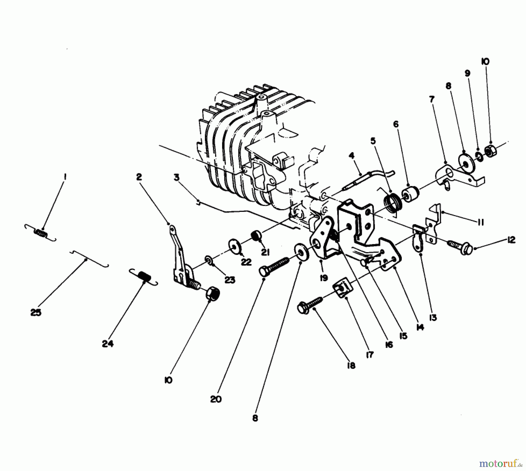 Toro Neu Mowers, Walk-Behind Seite 1 16785 - Toro Lawnmower, 1988 (8000001-8007011) GOVERNOR ASSEMBLY (MODEL NO. 47PH7)