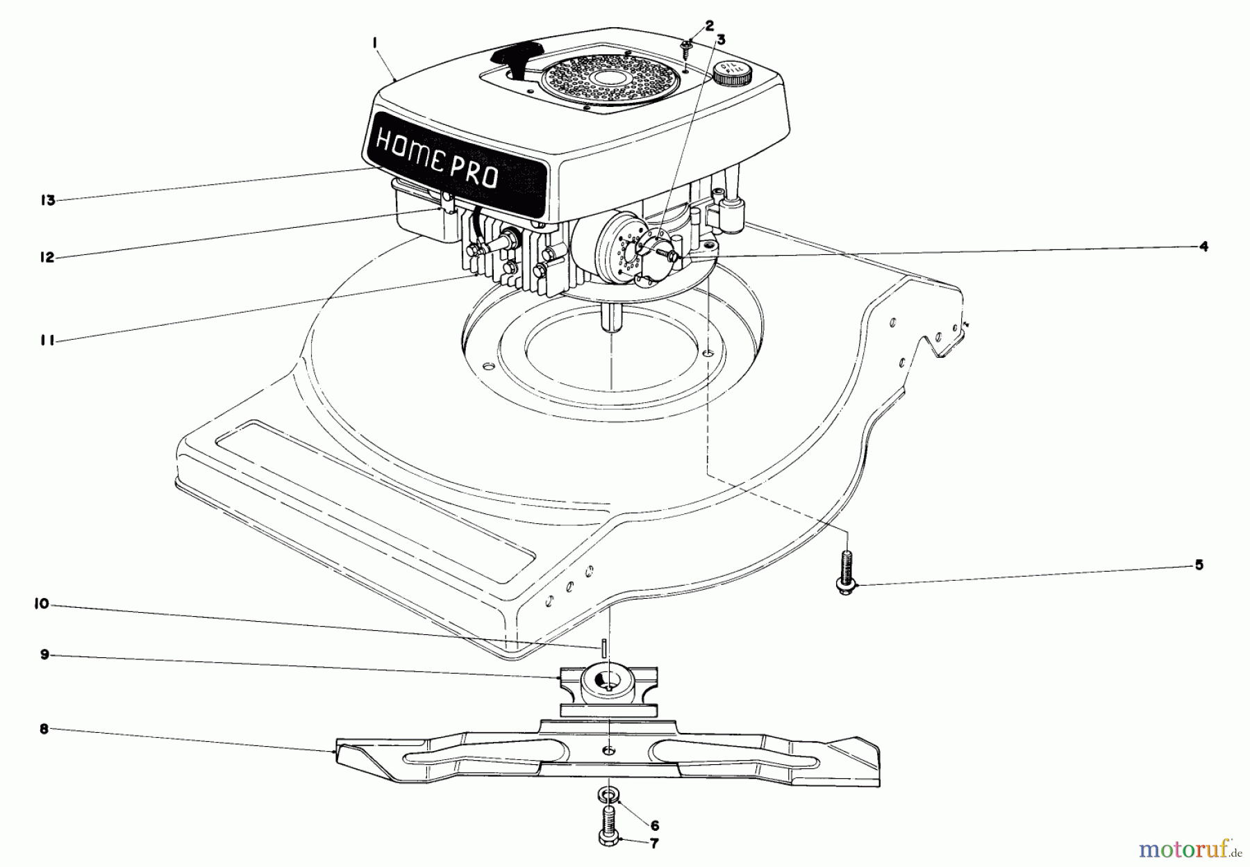  Toro Neu Mowers, Walk-Behind Seite 1 16830 - Toro Lawnmower, 1979 (9000001-9999999) ENGINE ASSEMBLY (MODEL NO.16820)