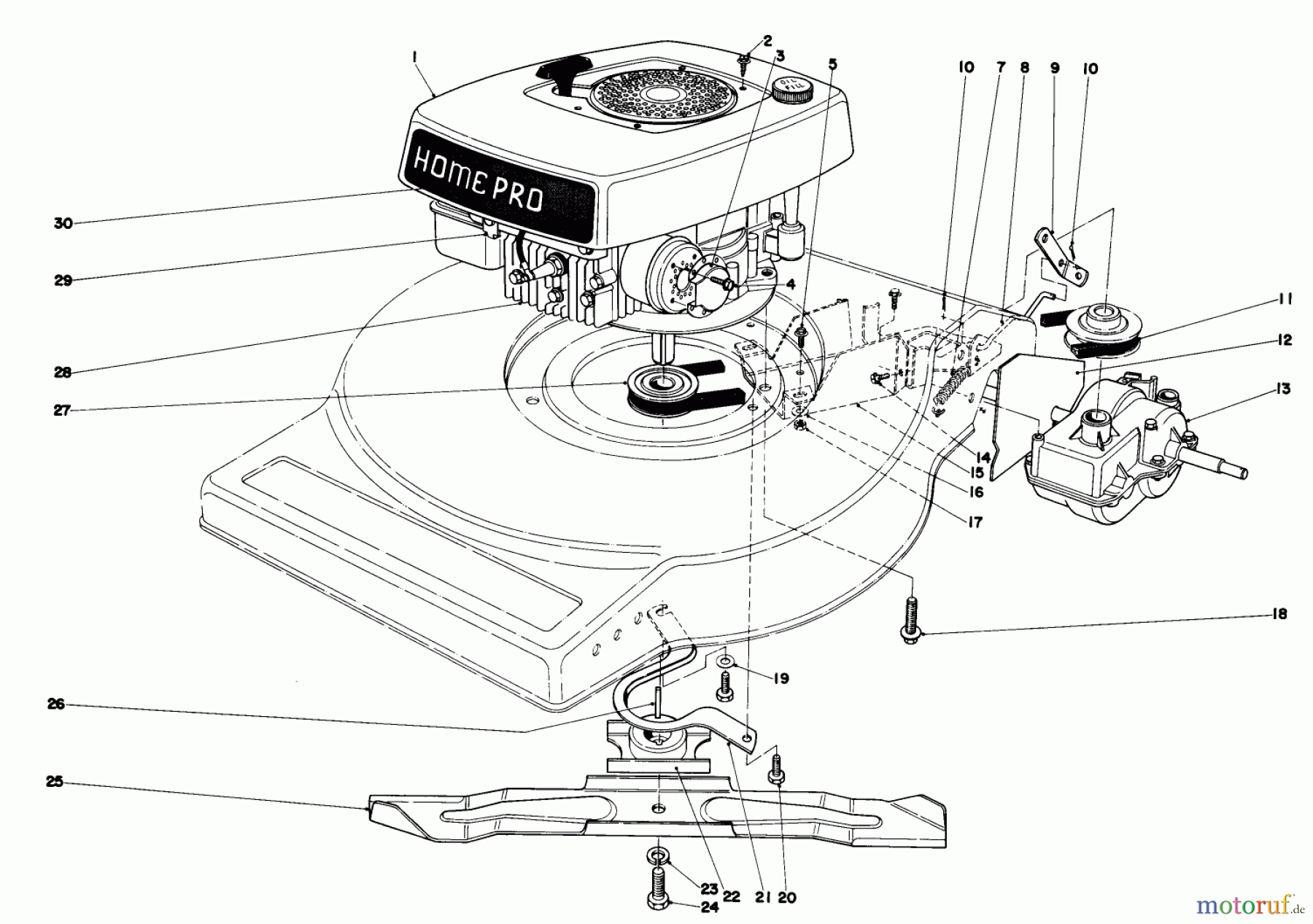  Toro Neu Mowers, Walk-Behind Seite 1 16820 - Toro Lawnmower, 1979 (9000001-9999999) ENGINE ASSEMBLY (MODEL NO. 16830)