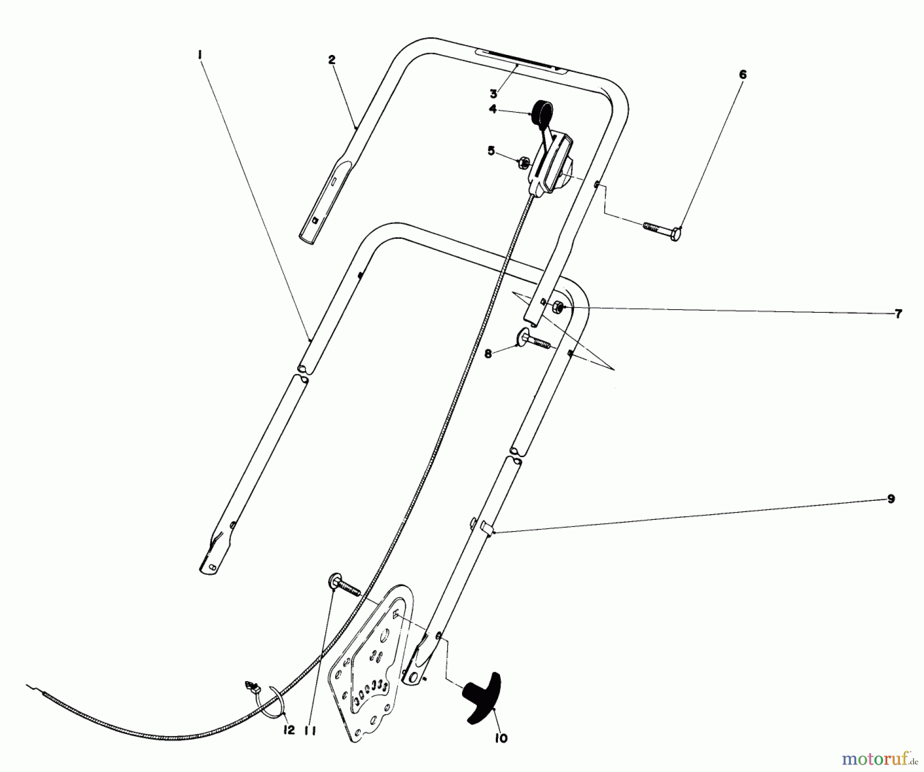  Toro Neu Mowers, Walk-Behind Seite 1 16830 - Toro Lawnmower, 1979 (9000001-9999999) HANDLE ASSEMBLY (MODEL NO.16820)