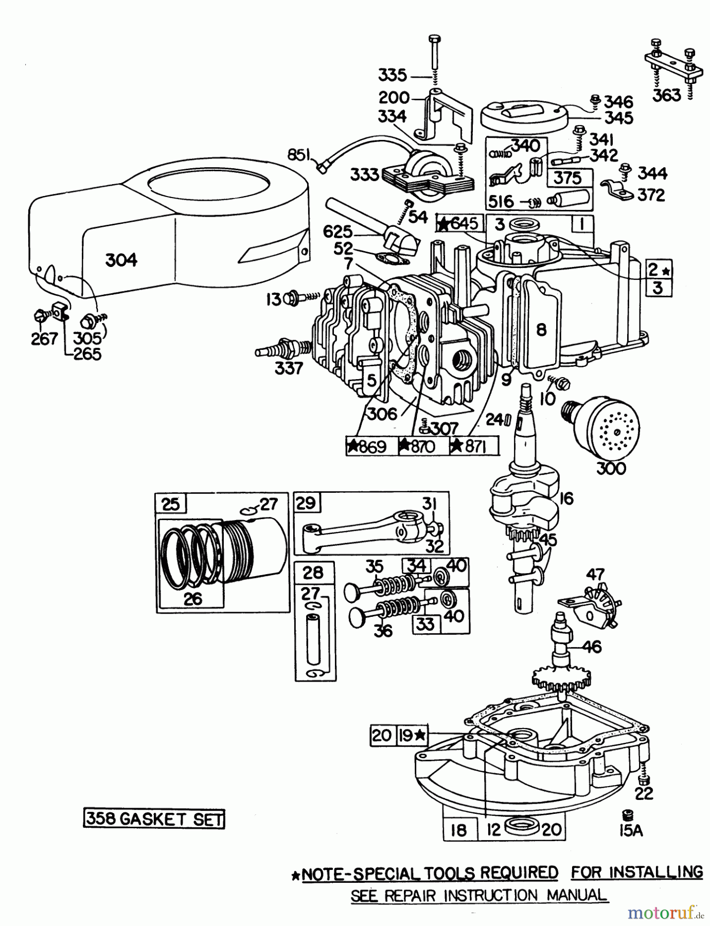  Toro Neu Mowers, Walk-Behind Seite 1 16860 - Toro Lawnmower, 1980 (0000001-0999999) ENGINE MODEL NO. 92908-2059-01 21