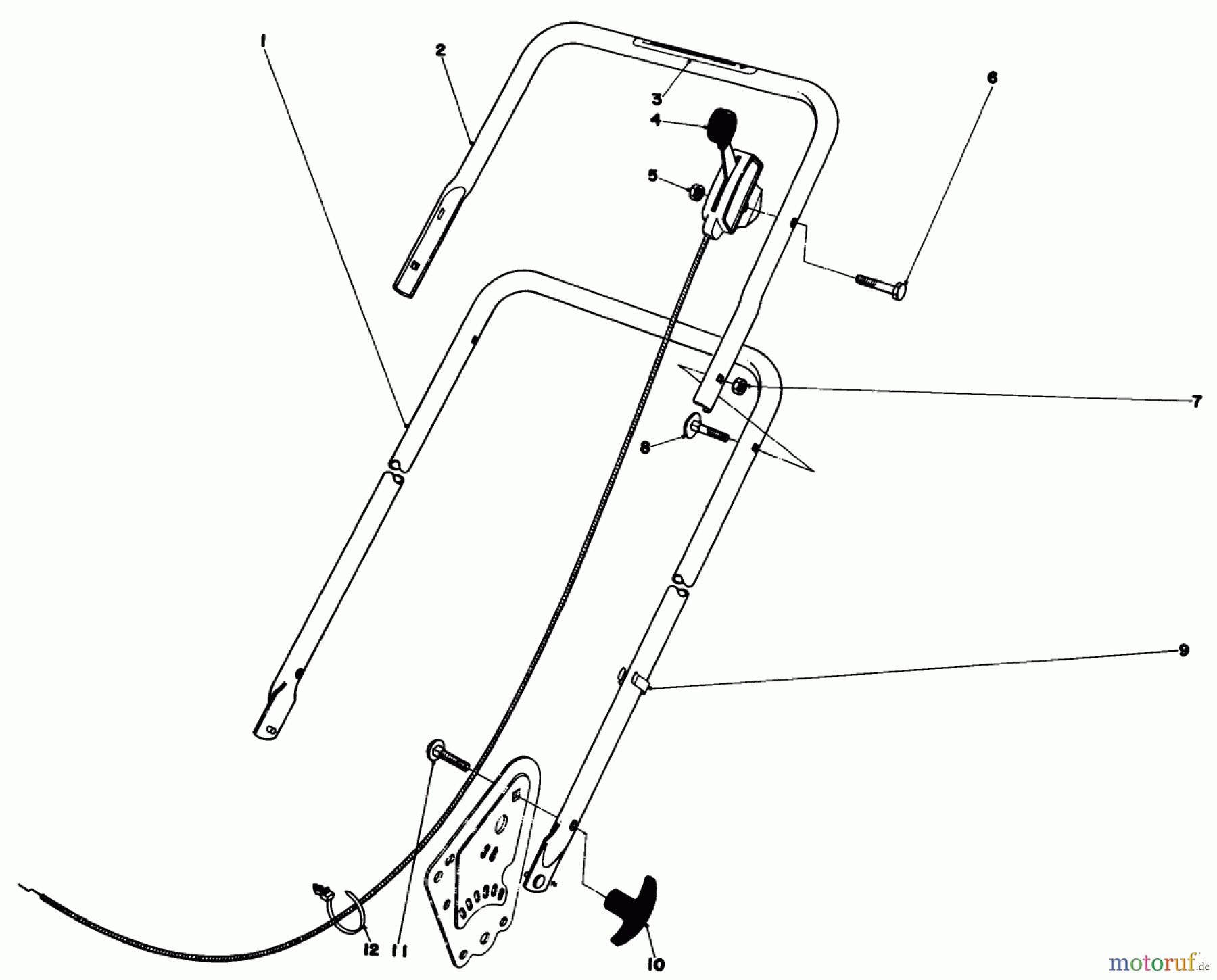  Toro Neu Mowers, Walk-Behind Seite 1 16880 - Toro Lawnmower, 1980 (0000001-0999999) HANDLE ASSEMBLY (MODEL NO. 16880)