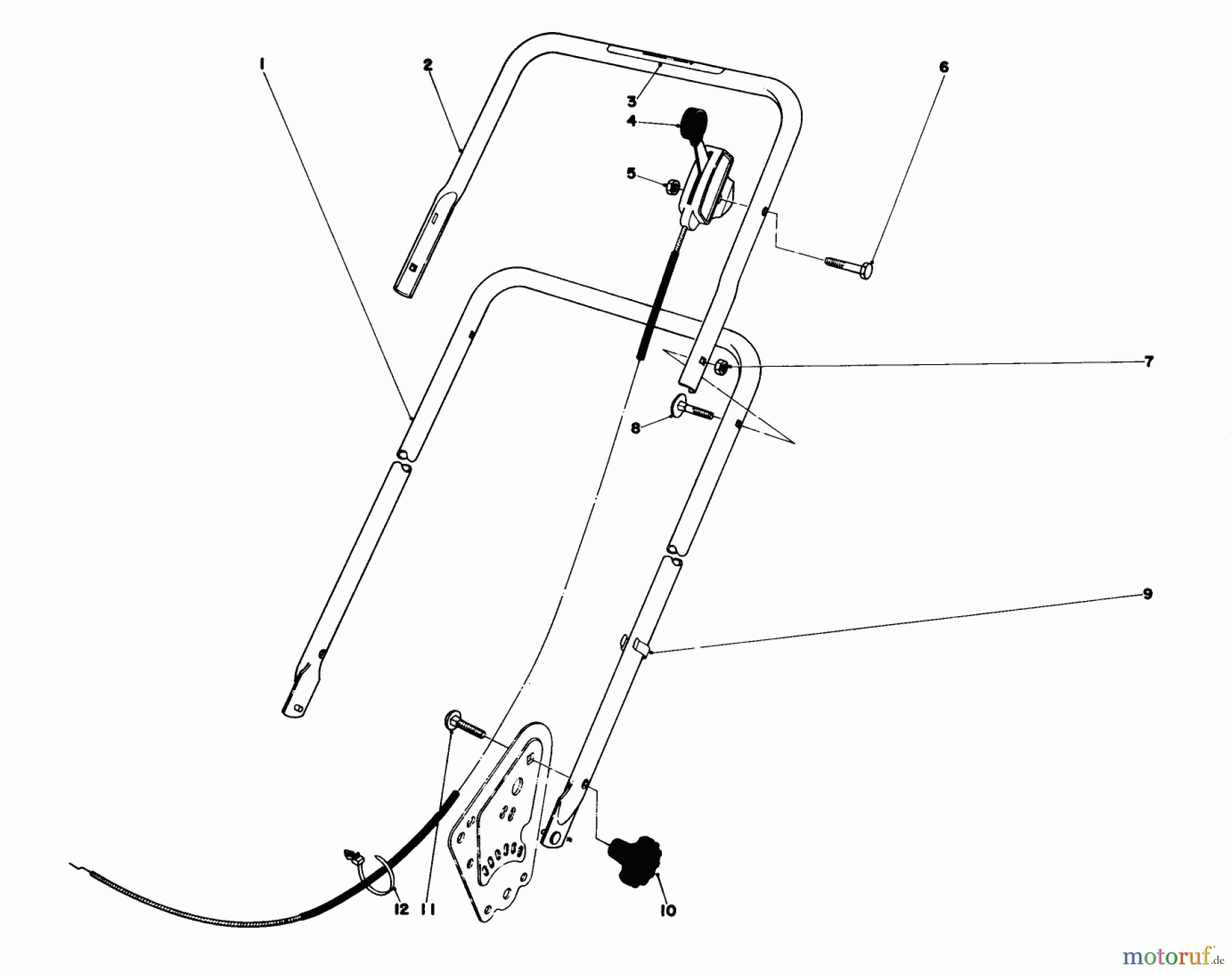  Toro Neu Mowers, Walk-Behind Seite 1 16930 - Toro Lawnmower, 1980 (0000001-0999999) HANDLE ASSEMBLY (MODEL NO. 16930)