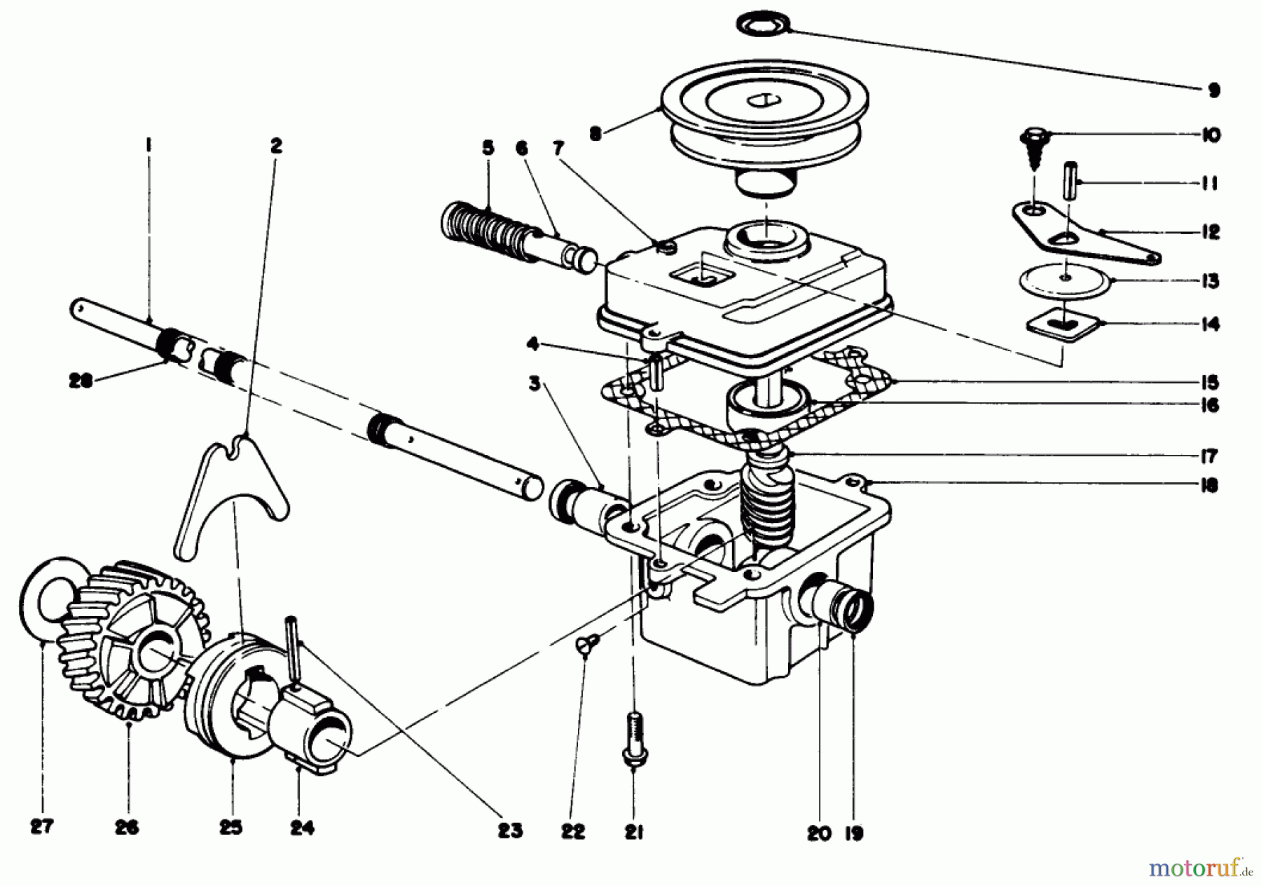  Toro Neu Mowers, Walk-Behind Seite 1 18060 - Toro Lawnmower, 1979 (9000001-9999999) GEAR CASE ASSEMBLY