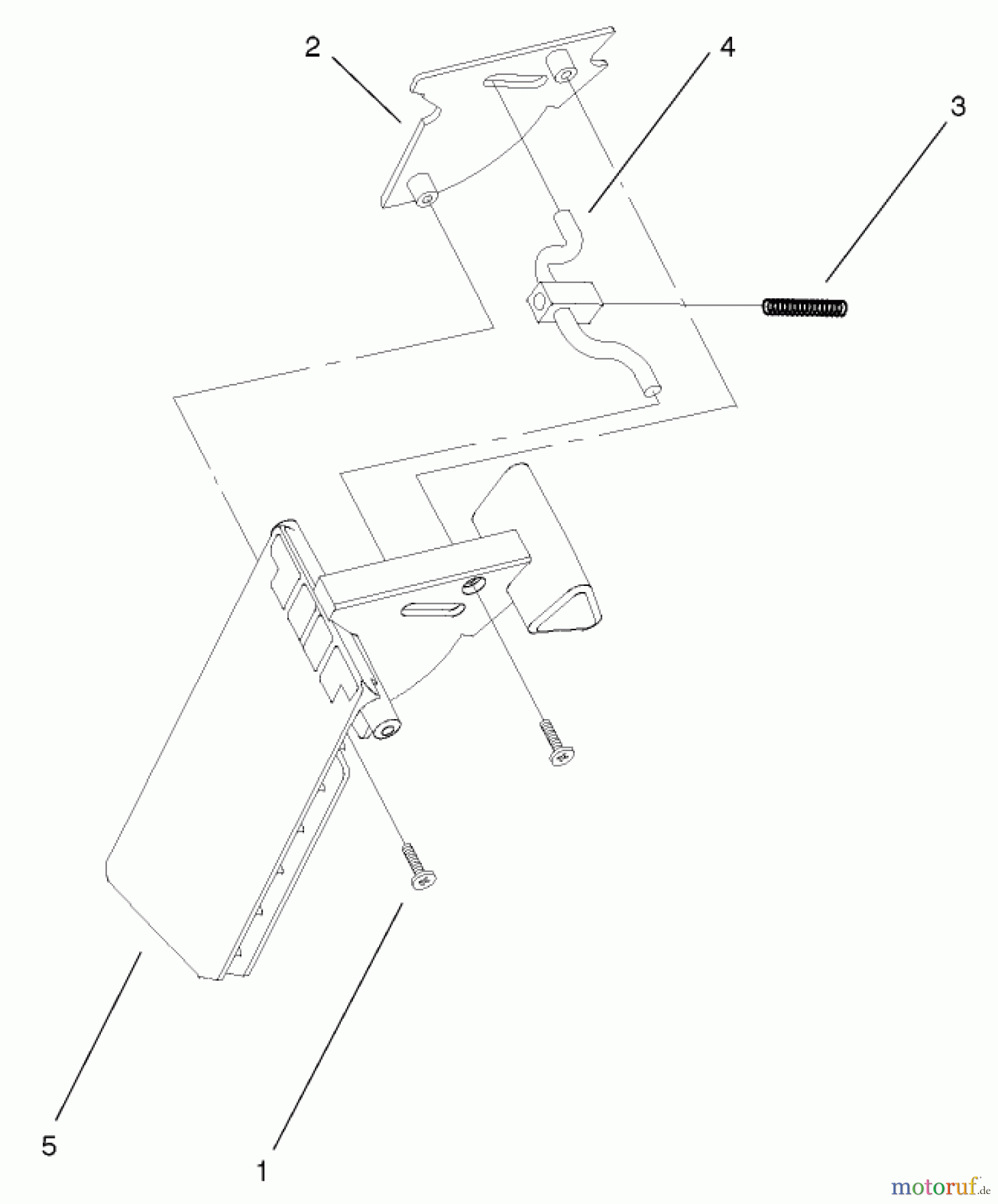  Toro Neu Mowers, Walk-Behind Seite 1 20021 (R-21S1B) - Toro Recycler Mower, R-21S1B, 2001 (210000001-210999999) DISCHARGE DOOR ASSEMBLY (MODEL 20021 ONLY)