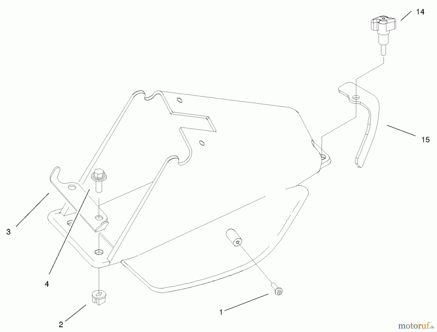  Toro Neu Mowers, Walk-Behind Seite 1 20025 - Toro Recycler Mower, 2001 (210000001-210999999) REAR BAG TUNNEL ASSEMBLY