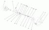 Toro 20046 (SR-21OSK) - Super Recycler Mower, SR-21OSK, 2001 (210000001-210999999) Ersatzteile GEAR CASE AND WHEEL ASSEMBLY