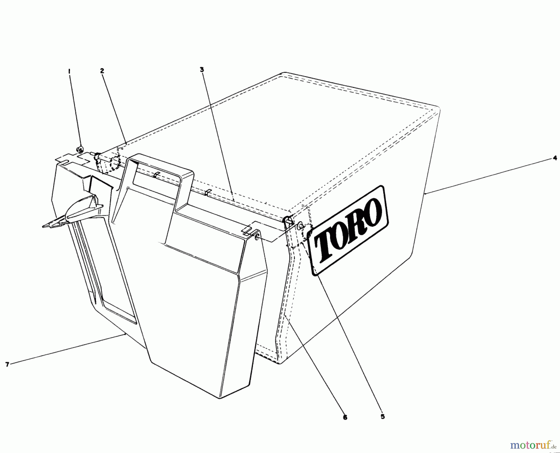  Toro Neu Mowers, Walk-Behind Seite 1 20103 - Toro Lawnmower, 1991 (1000001-1999999) GRASS BAG ASSEMBLY