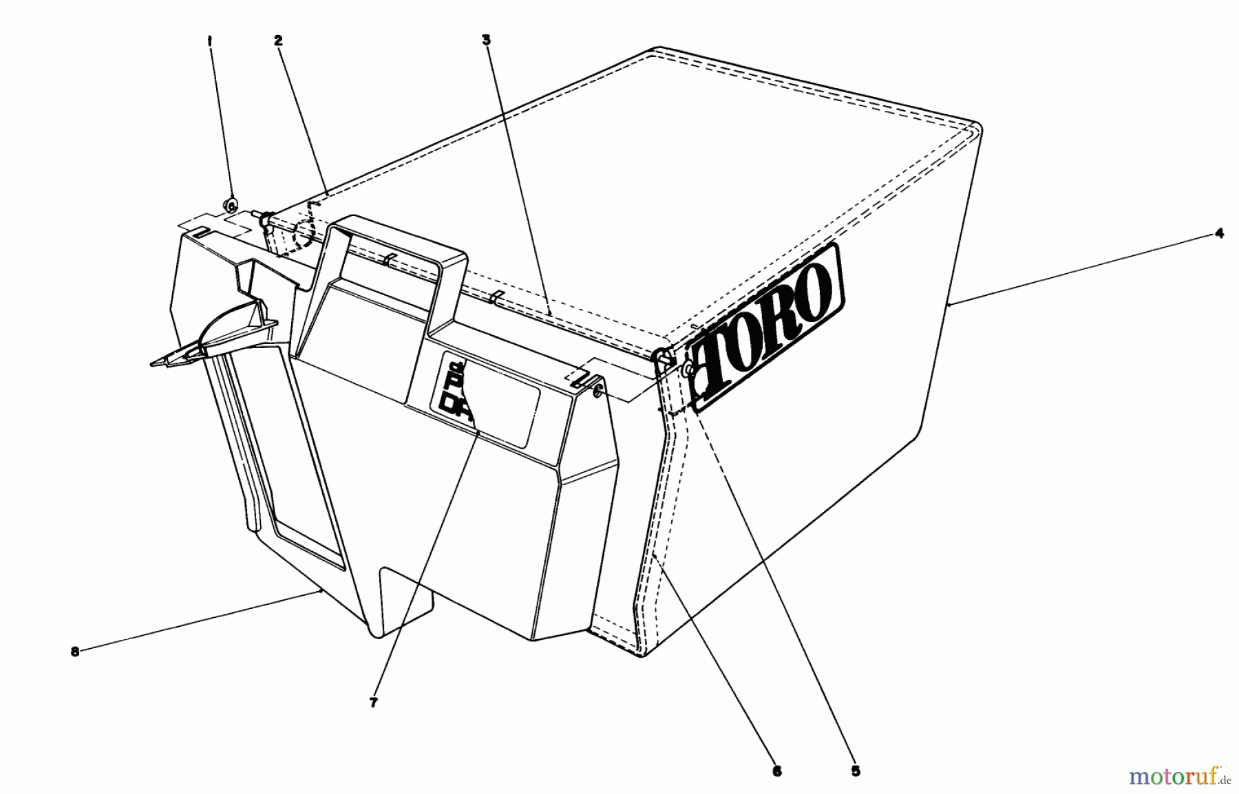  Toro Neu Mowers, Walk-Behind Seite 1 20107 - Toro Lawnmower, 1992 (2000001-2999999) RECYCLER BAGGING KIT MODEL NO. 59174 (OPTIONAL) #2