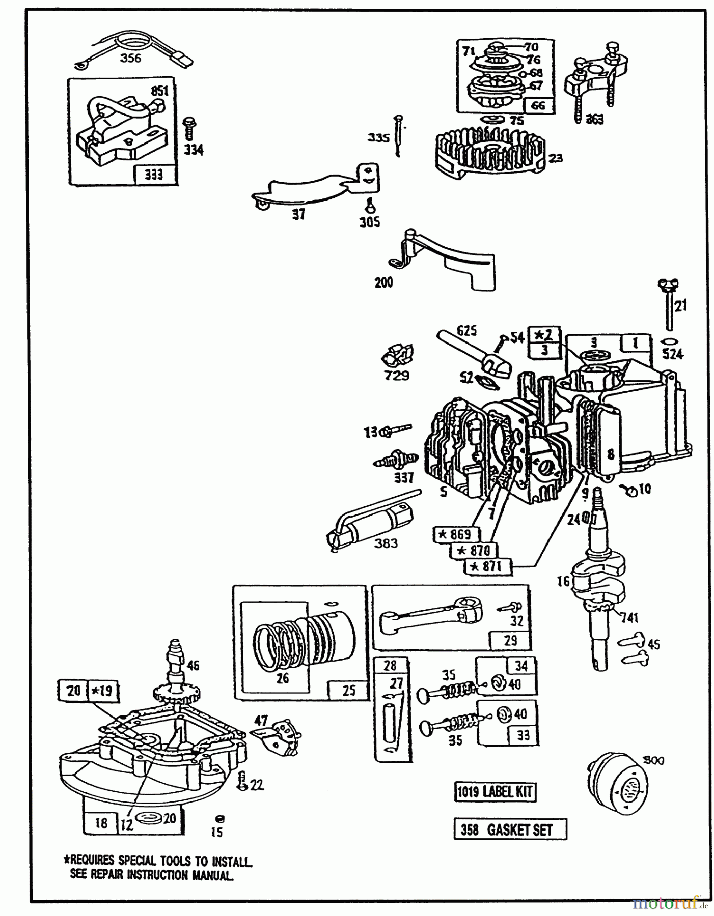  Toro Neu Mowers, Walk-Behind Seite 1 20180 - Toro Lawnmower, 1992 (2000001-2999999) ENGINE BRIGGS AND STRATTON MODEL 95902-3148-01 #1