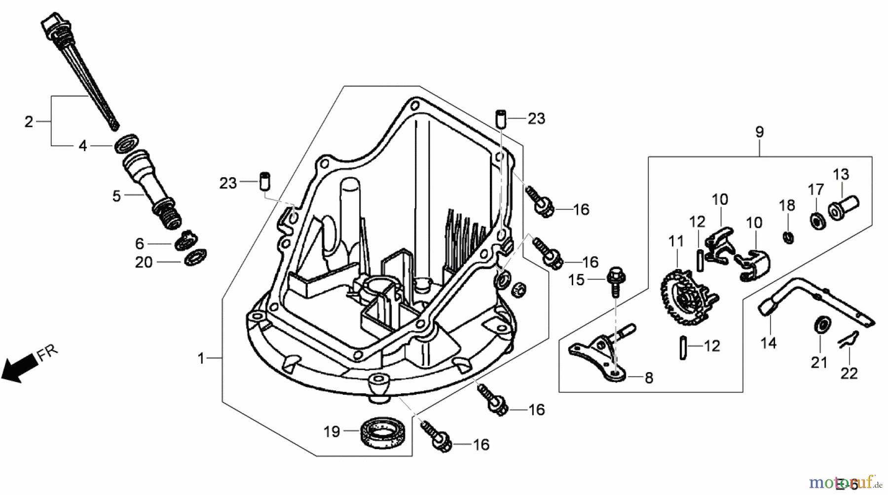  Toro Neu Mowers, Walk-Behind Seite 1 20194 - Toro Super Bagger Lawn Mower, 2009 (290000001-290999999) OIL PAN ASSEMBLY HONDA GCV160A NBL1