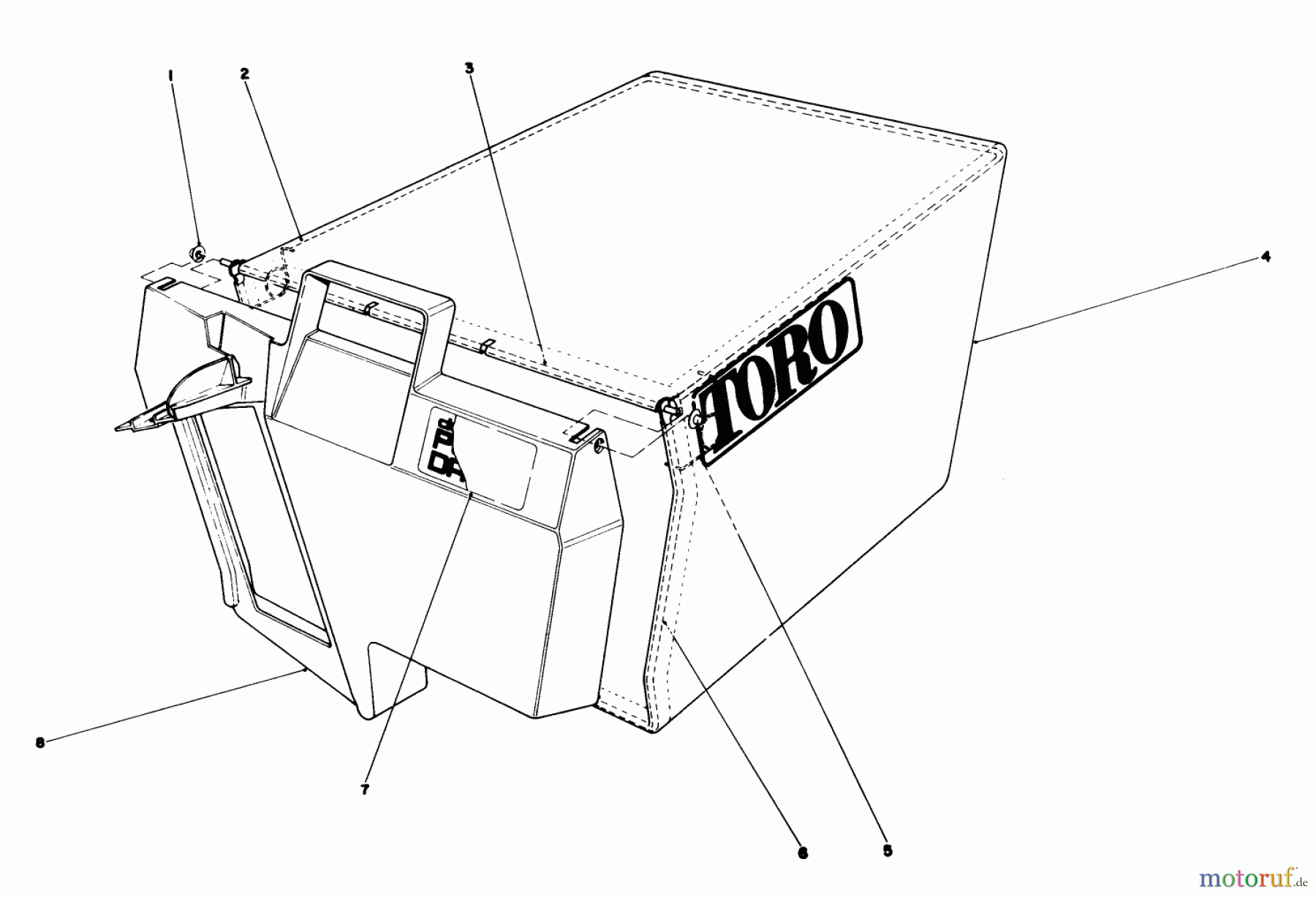  Toro Neu Mowers, Walk-Behind Seite 1 20210 - Toro Lawnmower, 1992 (2000001-2999999) RECYCLER BAGGING KIT MODEL NO. 59174 (OPTIONAL) #2
