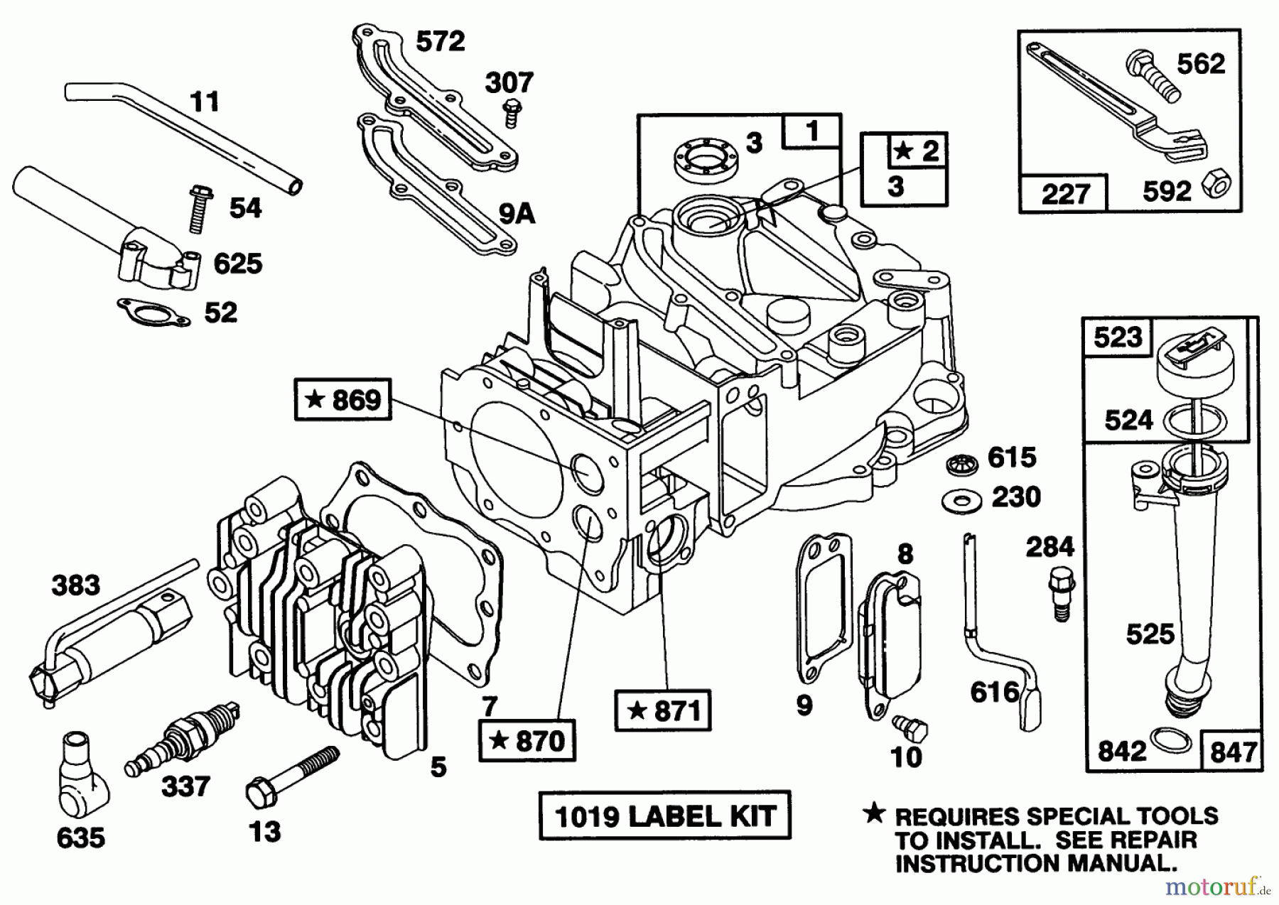  Toro Neu Mowers, Walk-Behind Seite 1 20212 - Toro Lawnmower, 1991 (1000001-1999999) ENGINE BRIGGS & STRATTON MODEL 122702-3188-01 #1