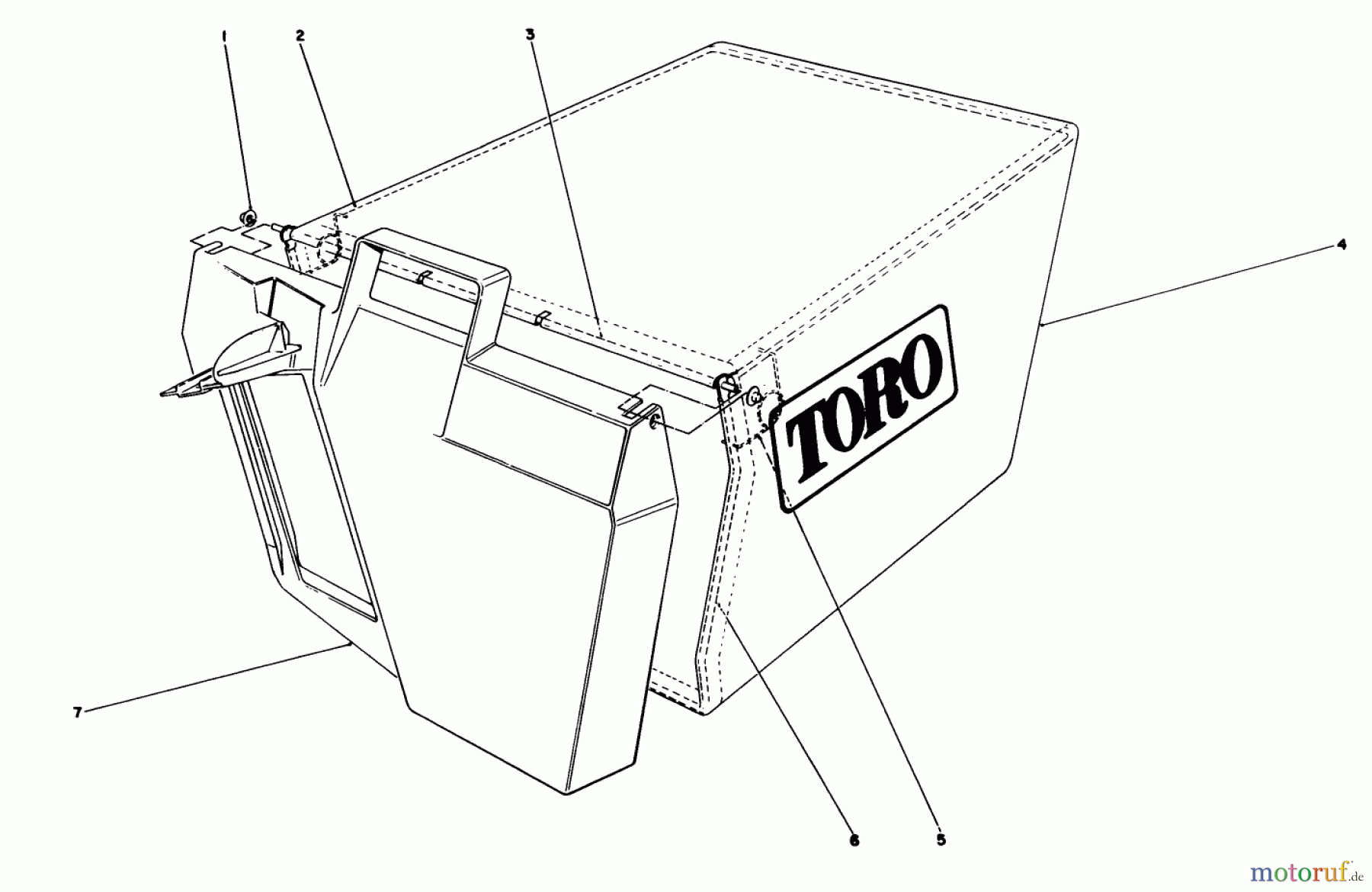  Toro Neu Mowers, Walk-Behind Seite 1 20213 - Toro Lawnmower, 1991 (1000001-1999999) GRASS BAG ASSEMBLY NO. 11-0189
