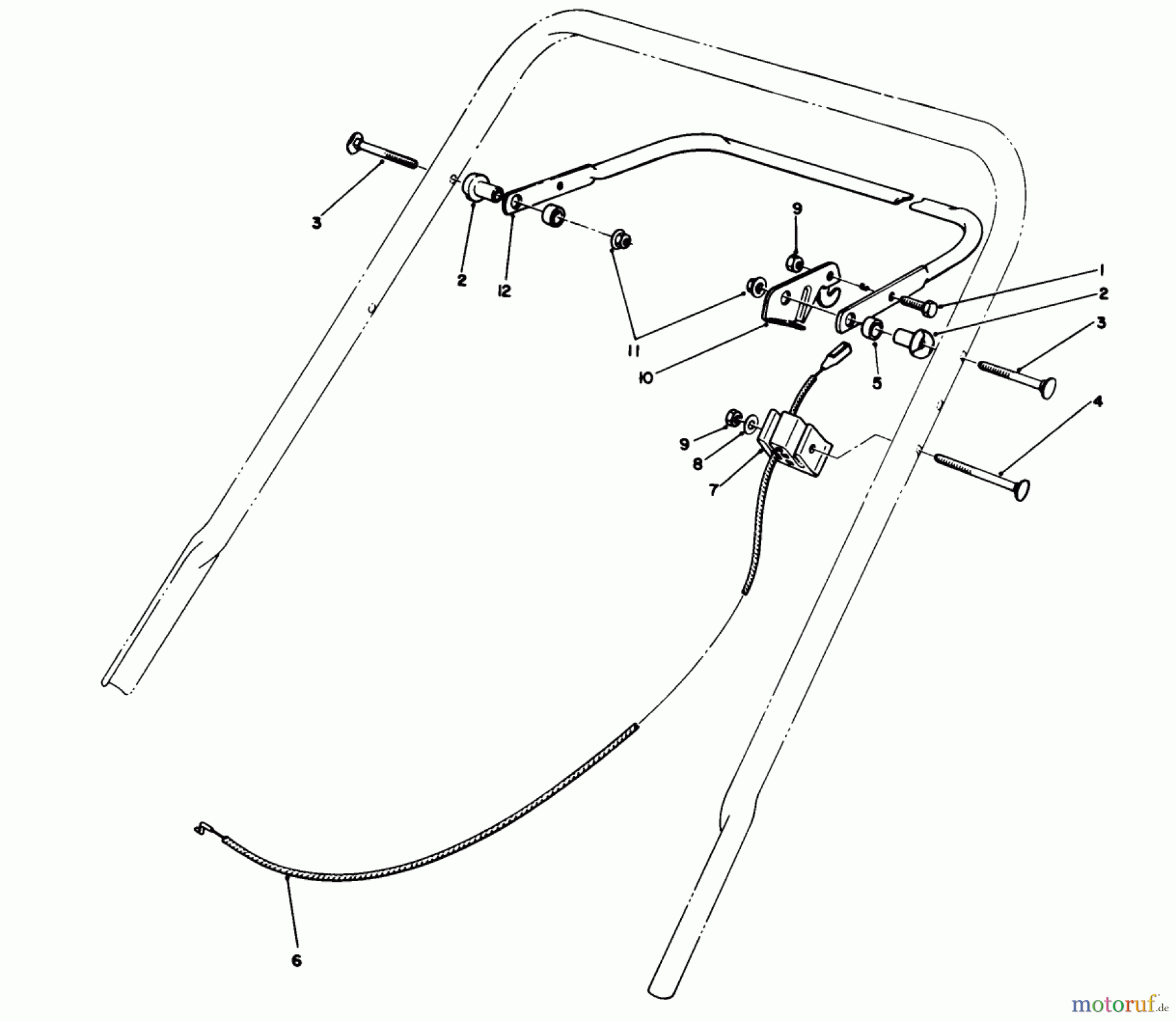  Toro Neu Mowers, Walk-Behind Seite 1 20213 - Toro Lawnmower, 1992 (2000001-2999999) TRACTION CONTROL ASSEMBLY