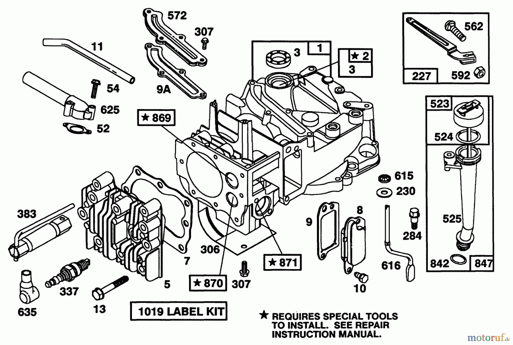  Toro Neu Mowers, Walk-Behind Seite 1 20214 - Toro Lawnmower, 1991 (1000001-1999999) ENGINE BRIGGS & STRATTON MODEL 124702-3115-01 #1