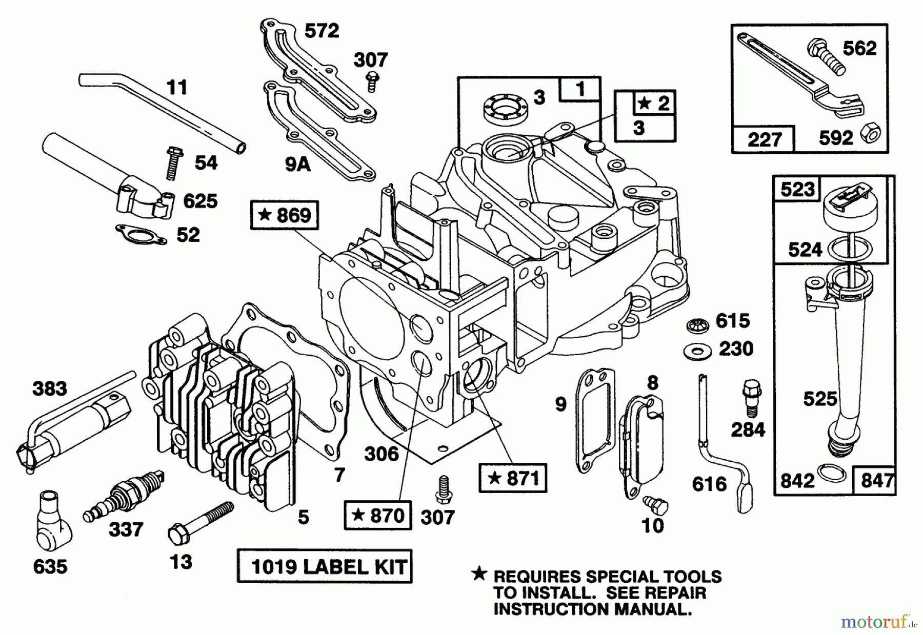  Toro Neu Mowers, Walk-Behind Seite 1 20214 - Toro Lawnmower, 1992 (2000001-2999999) ENGINE BRIGGS & STRATTON MODEL 124702-3115-01 #1