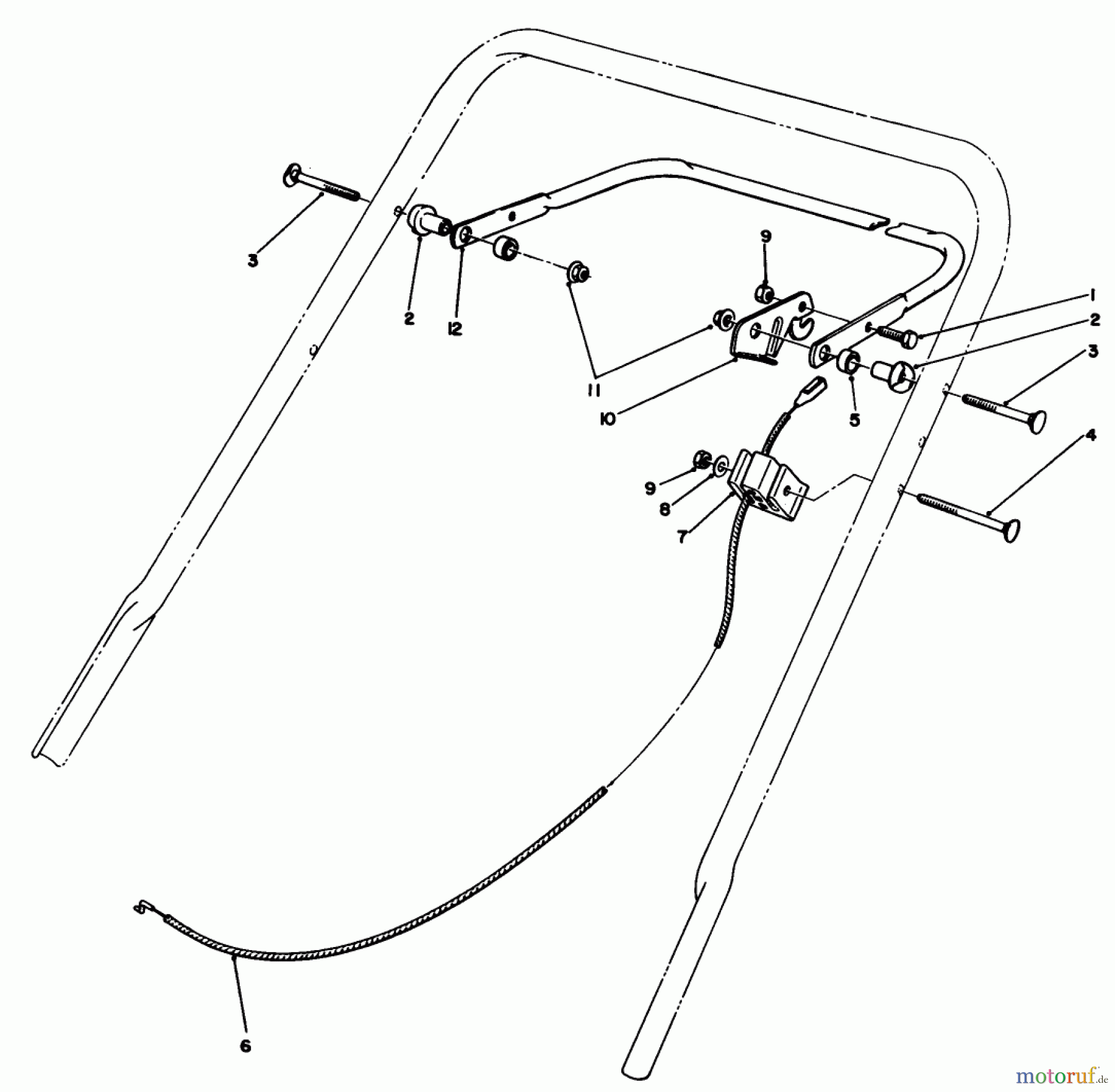  Toro Neu Mowers, Walk-Behind Seite 1 20215 - Toro Lawnmower, 1992 (2000001-2999999) TRACTION CONTROL ASSEMBLY