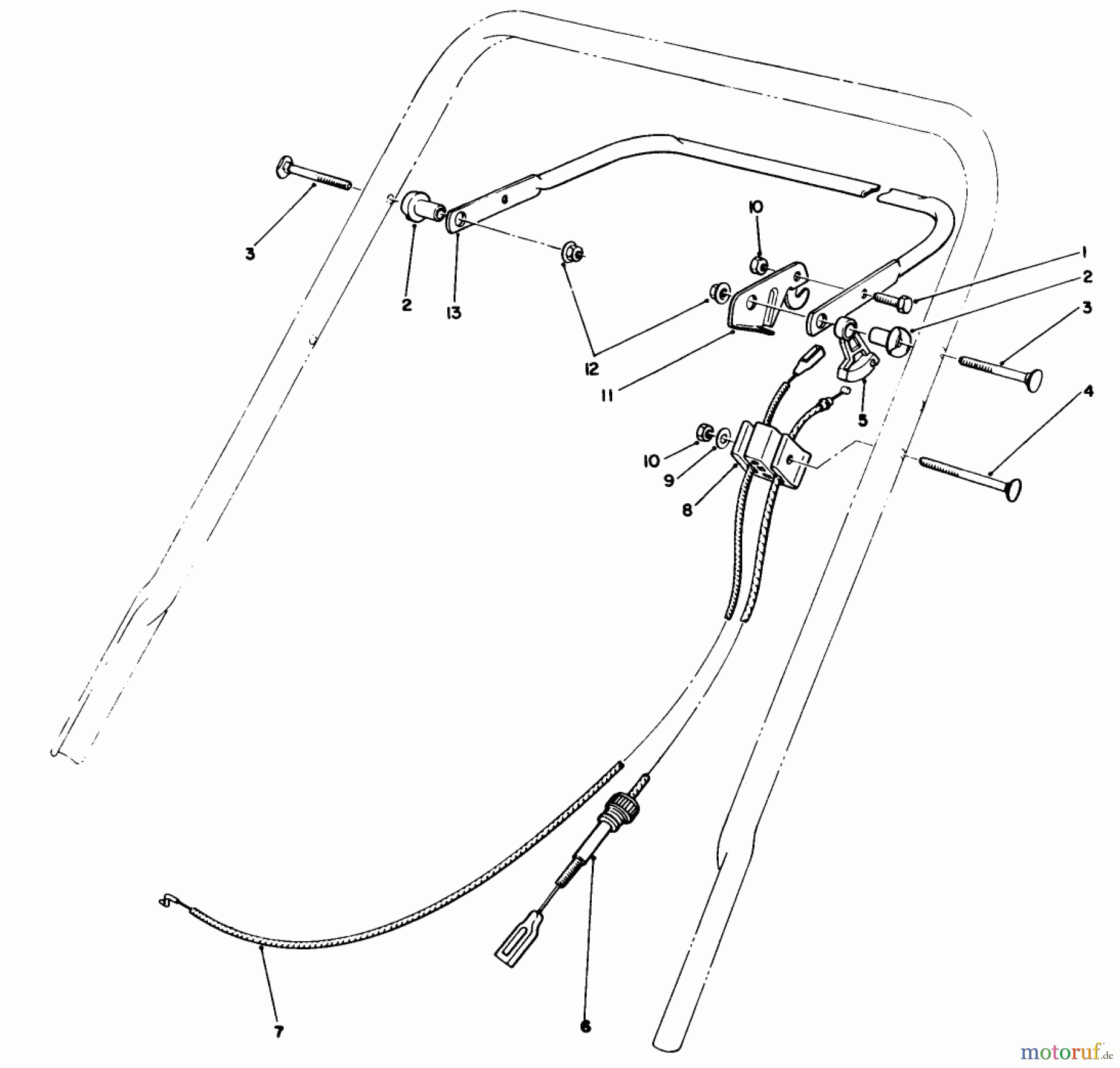  Toro Neu Mowers, Walk-Behind Seite 1 20216 - Toro Lawnmower, 1991 (1000001-1999999) TRACTION CONTROL ASSEMBLY