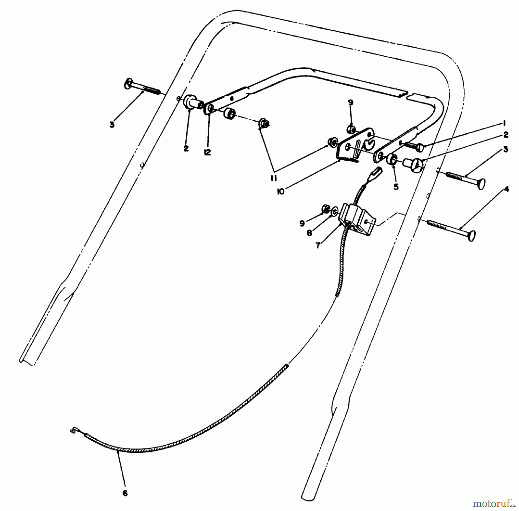  Toro Neu Mowers, Walk-Behind Seite 1 20217 - Toro Lawnmower, 1991 (1000001-1999999) TRACTION CONTROL ASSEMBLY