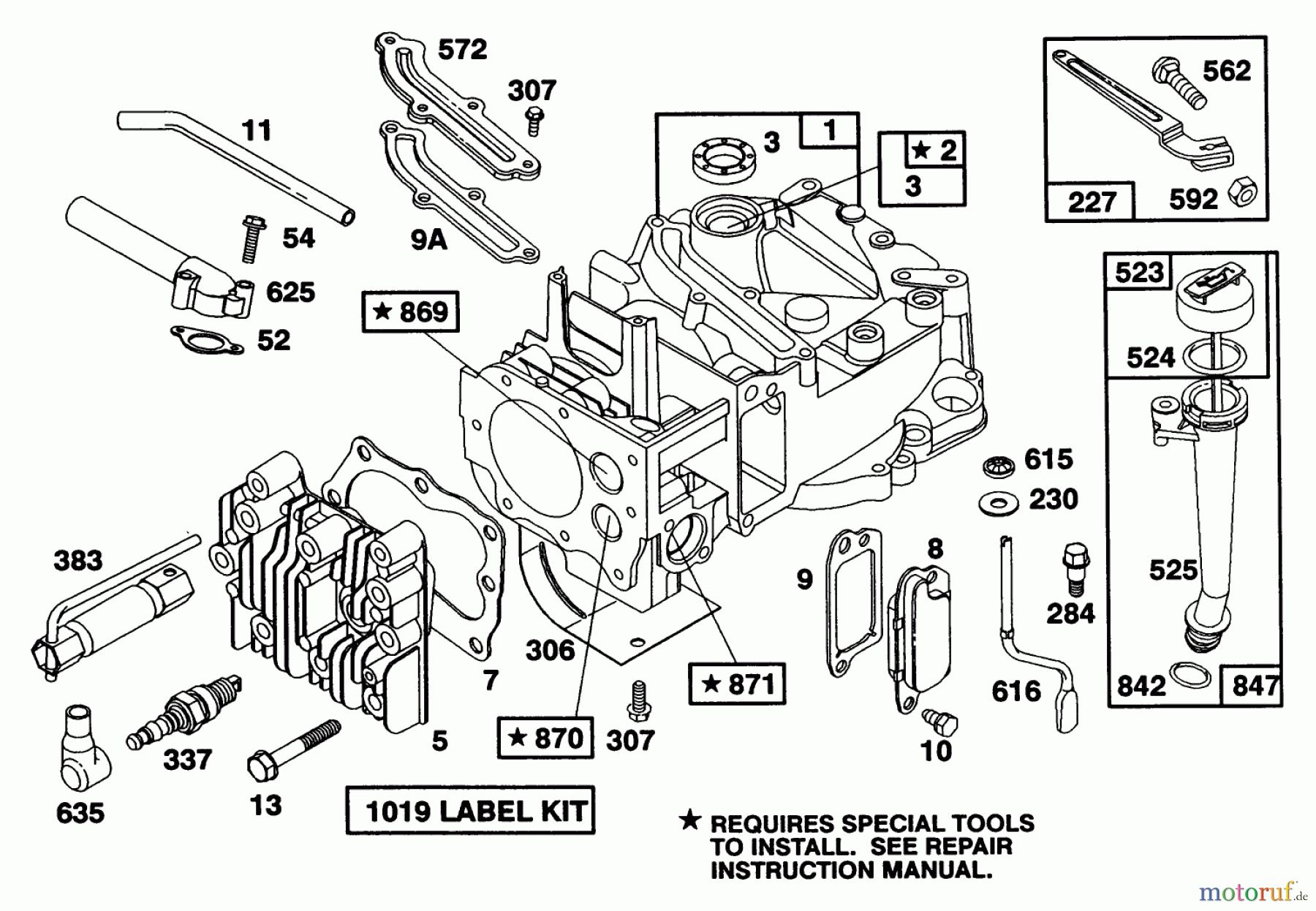  Toro Neu Mowers, Walk-Behind Seite 1 20217 - Toro Lawnmower, 1992 (2000001-2999999) ENGINE BRIGGS & STRATTON MODEL 124702-3115-01 #1