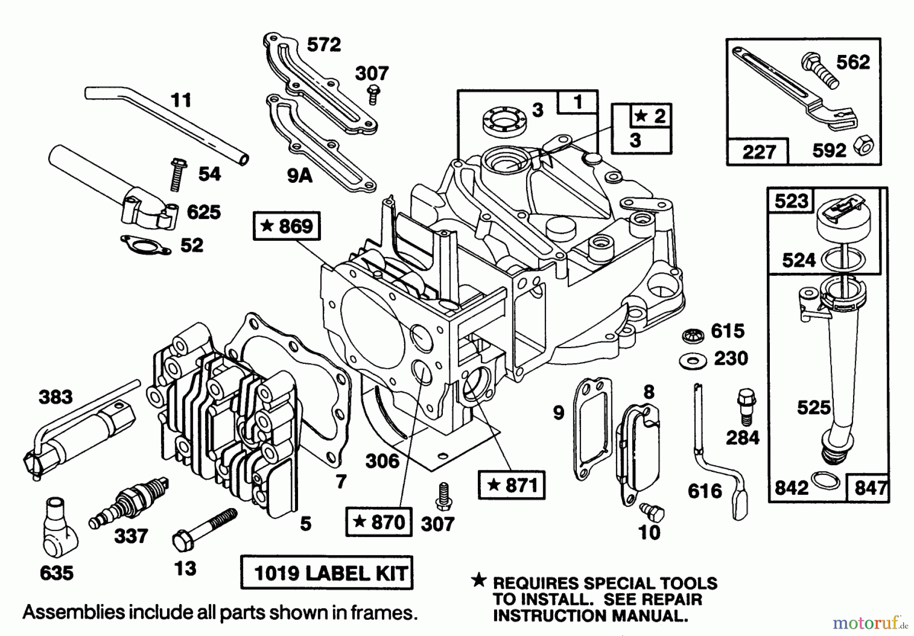  Toro Neu Mowers, Walk-Behind Seite 1 20218 - Toro Lawnmower, 1992 (2000001-2999999) ENGINE BRIGGS & STRATTON MODEL 124702-3115-01 #1