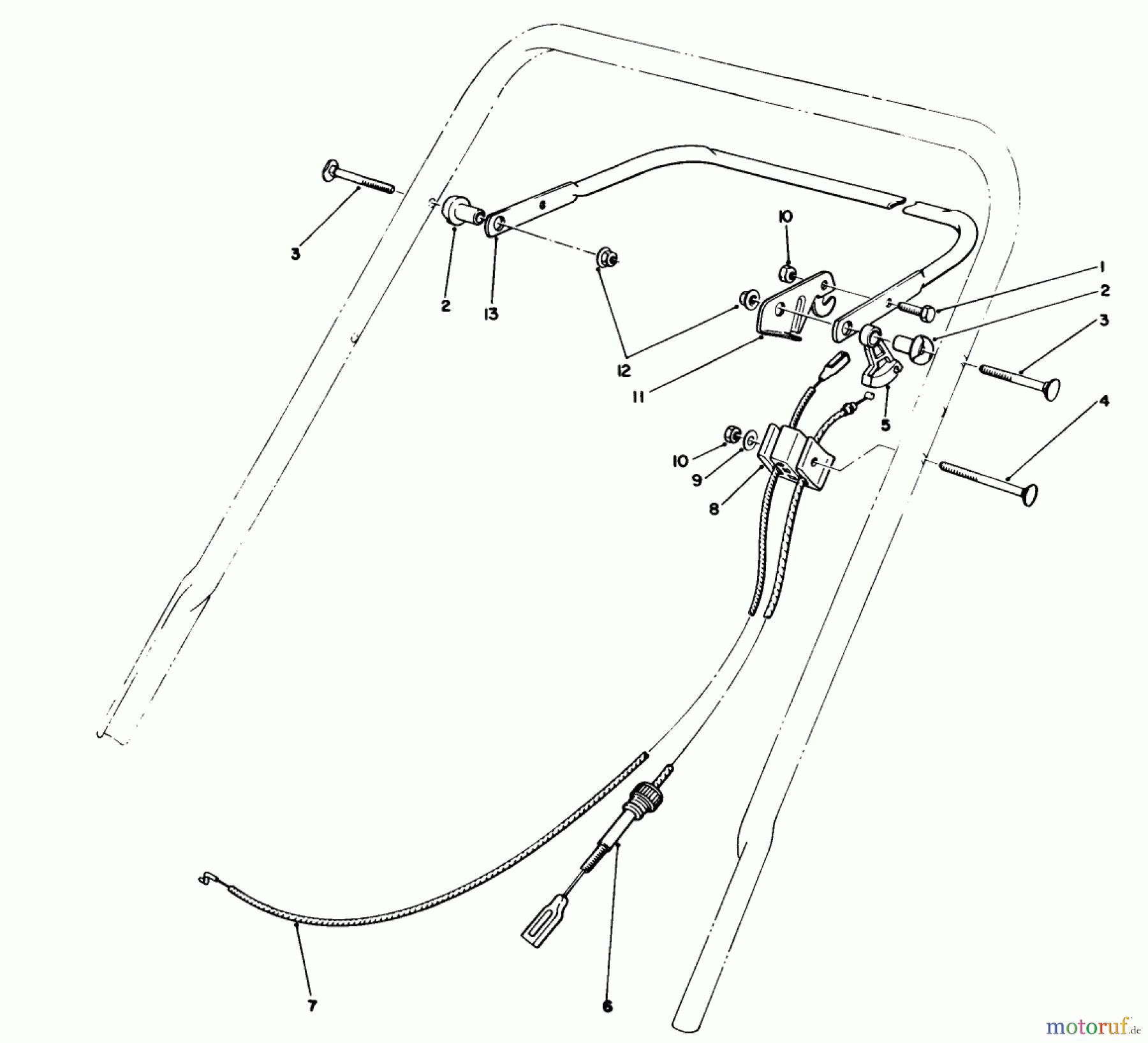  Toro Neu Mowers, Walk-Behind Seite 1 20218 - Toro Lawnmower, 1992 (2000001-2999999) TRACTION CONTROL ASSEMBLY