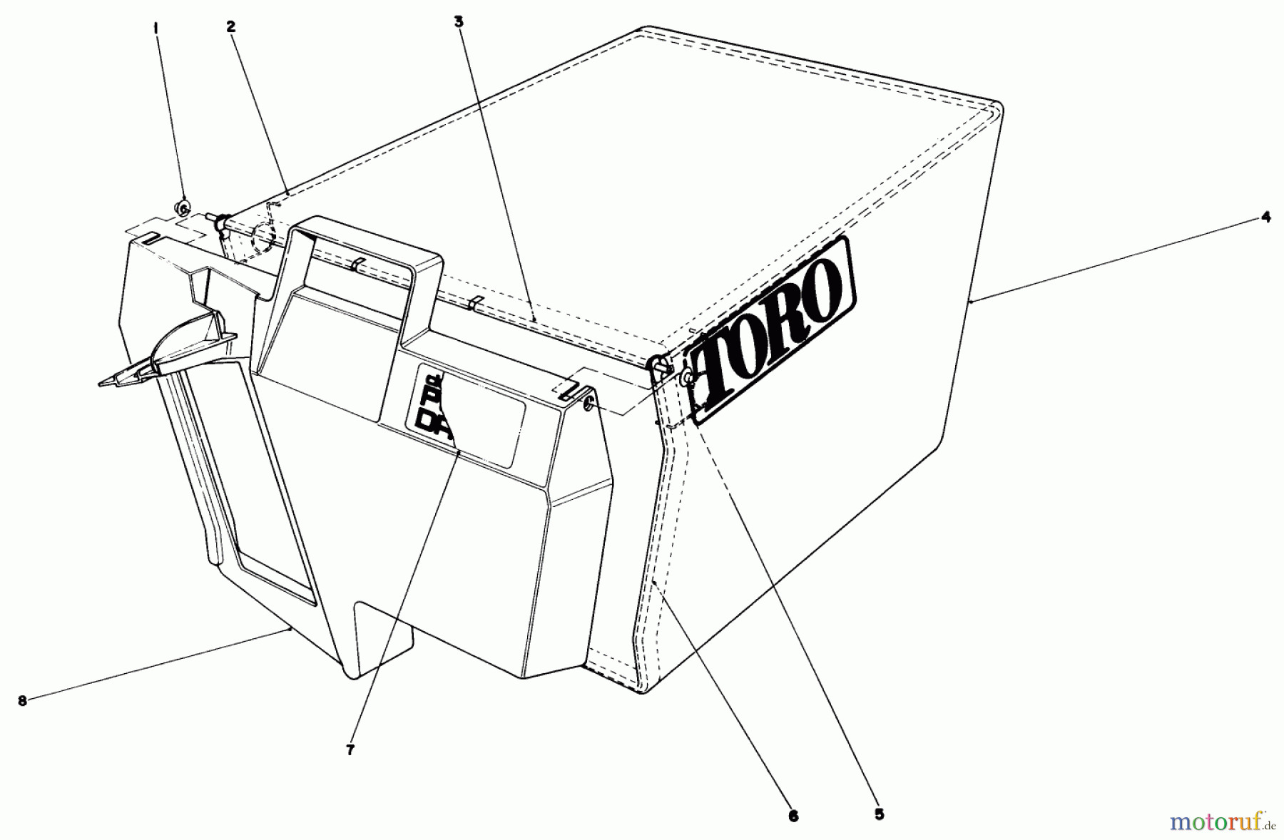  Toro Neu Mowers, Walk-Behind Seite 1 20320 - Toro Lawnmower, 1992 (2000001-2999999) RECYCLER BAGGING KIT MODEL NO. 59174 (OPTIONAL)