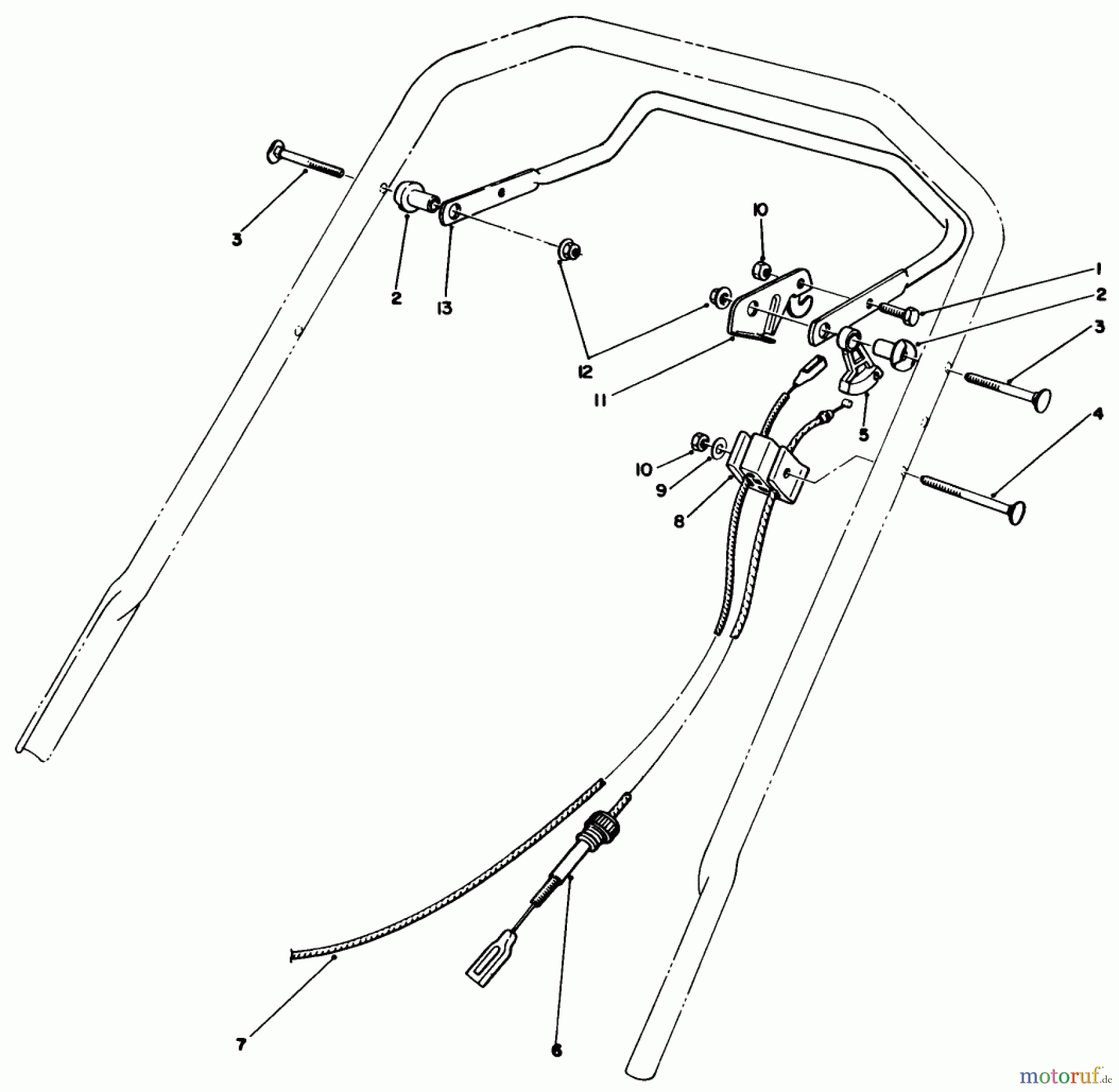  Toro Neu Mowers, Walk-Behind Seite 1 20320 - Toro Lawnmower, 1992 (2000001-2999999) TRACTION CONTROL ASSEMBLY