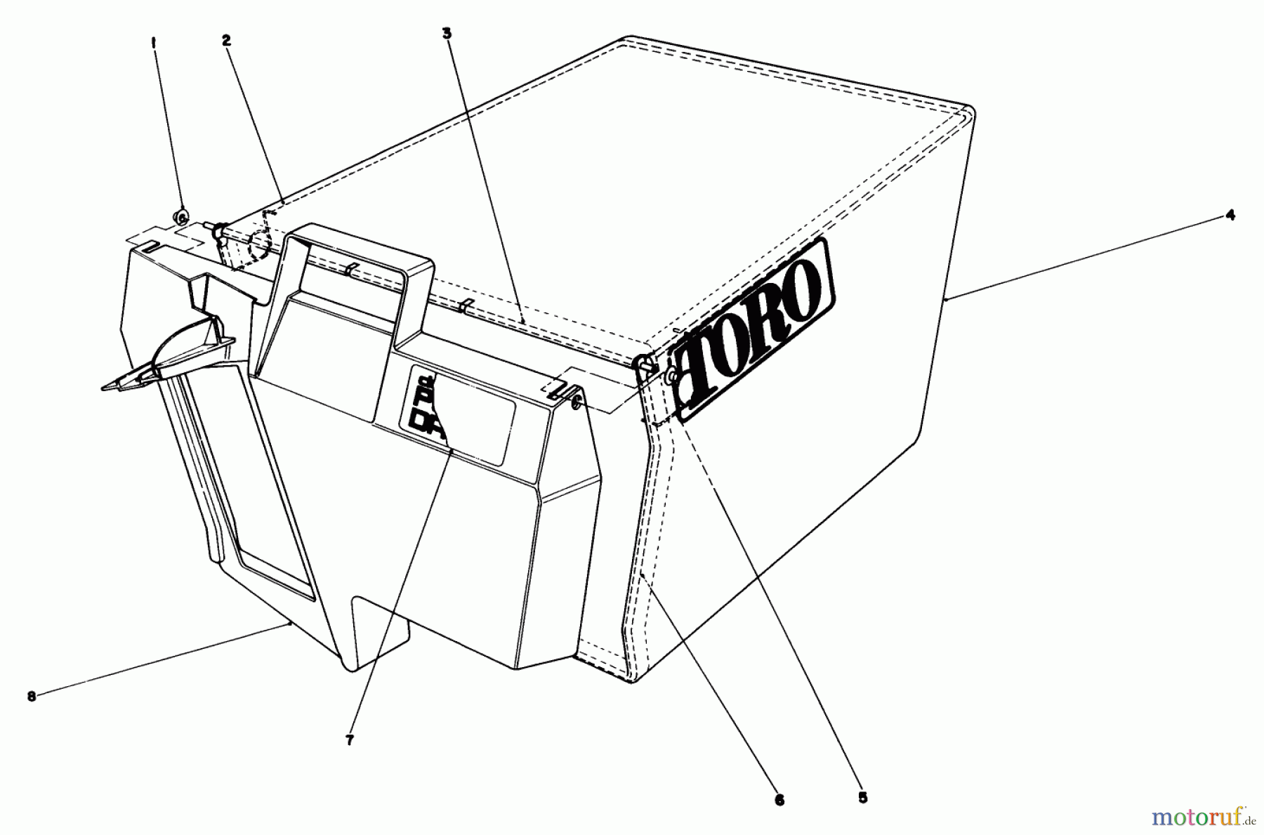  Toro Neu Mowers, Walk-Behind Seite 1 20321 - Toro Lawnmower, 1992 (2000001-2999999) RECYCLER BAGGING KIT MODEL NO. 59174 (OPTIONAL) #2