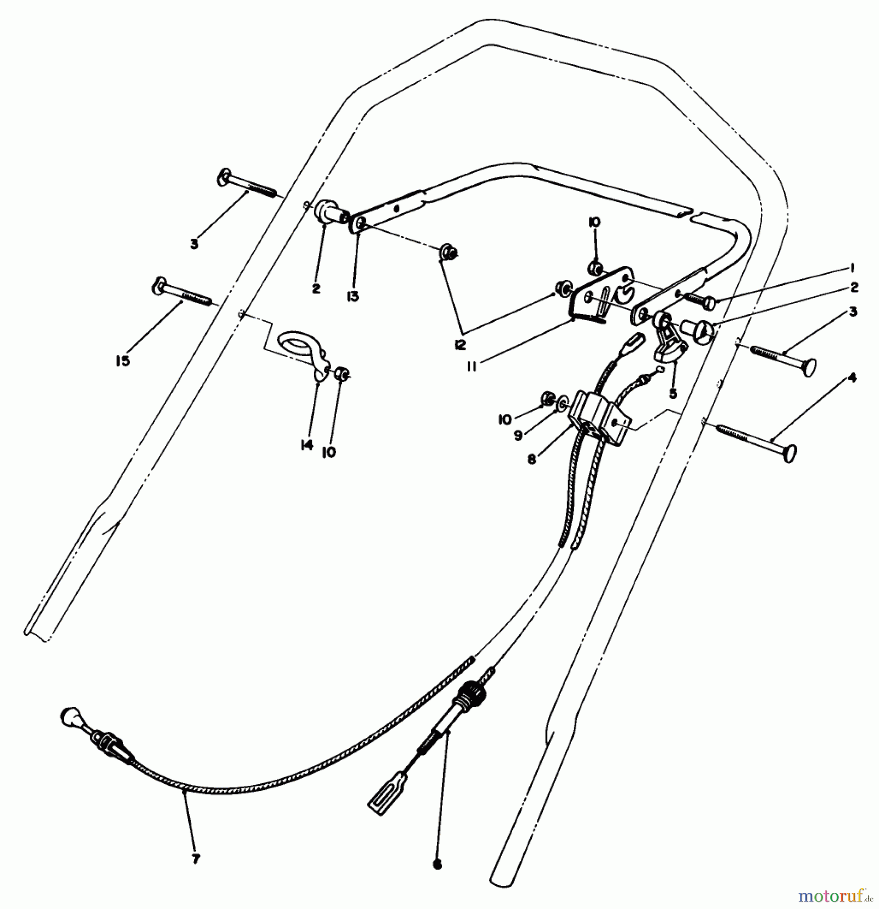  Toro Neu Mowers, Walk-Behind Seite 1 20321 - Toro Lawnmower, 1992 (2000001-2999999) TRACTION CONTROL ASSEMBLY