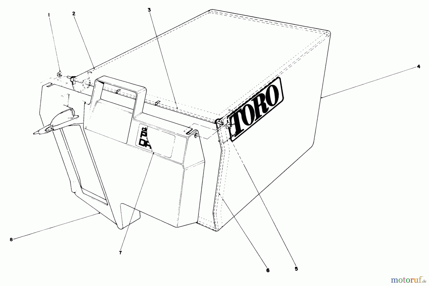  Toro Neu Mowers, Walk-Behind Seite 1 20322 - Toro Lawnmower, 1992 (2000001-2999999) RECYCLER BAGGING KIT MODEL NO. 59174 (OPTIONAL) #2
