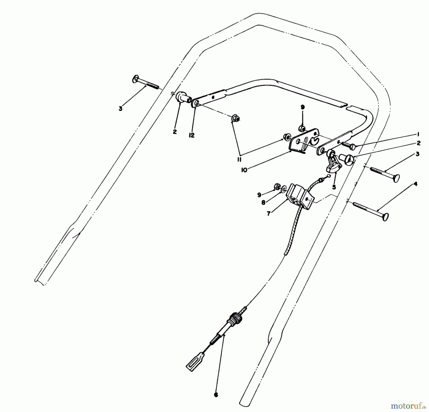  Toro Neu Mowers, Walk-Behind Seite 1 20328B - Toro Lawnmower, 1992 (2000001-2999999) TRACTION CONTROL ASSEMBLY