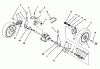 Toro 20432 - Lawnmower, 1993 (39000001-39999999) Ersatzteile REAR AXLE & WHEEL ASSEMBLY
