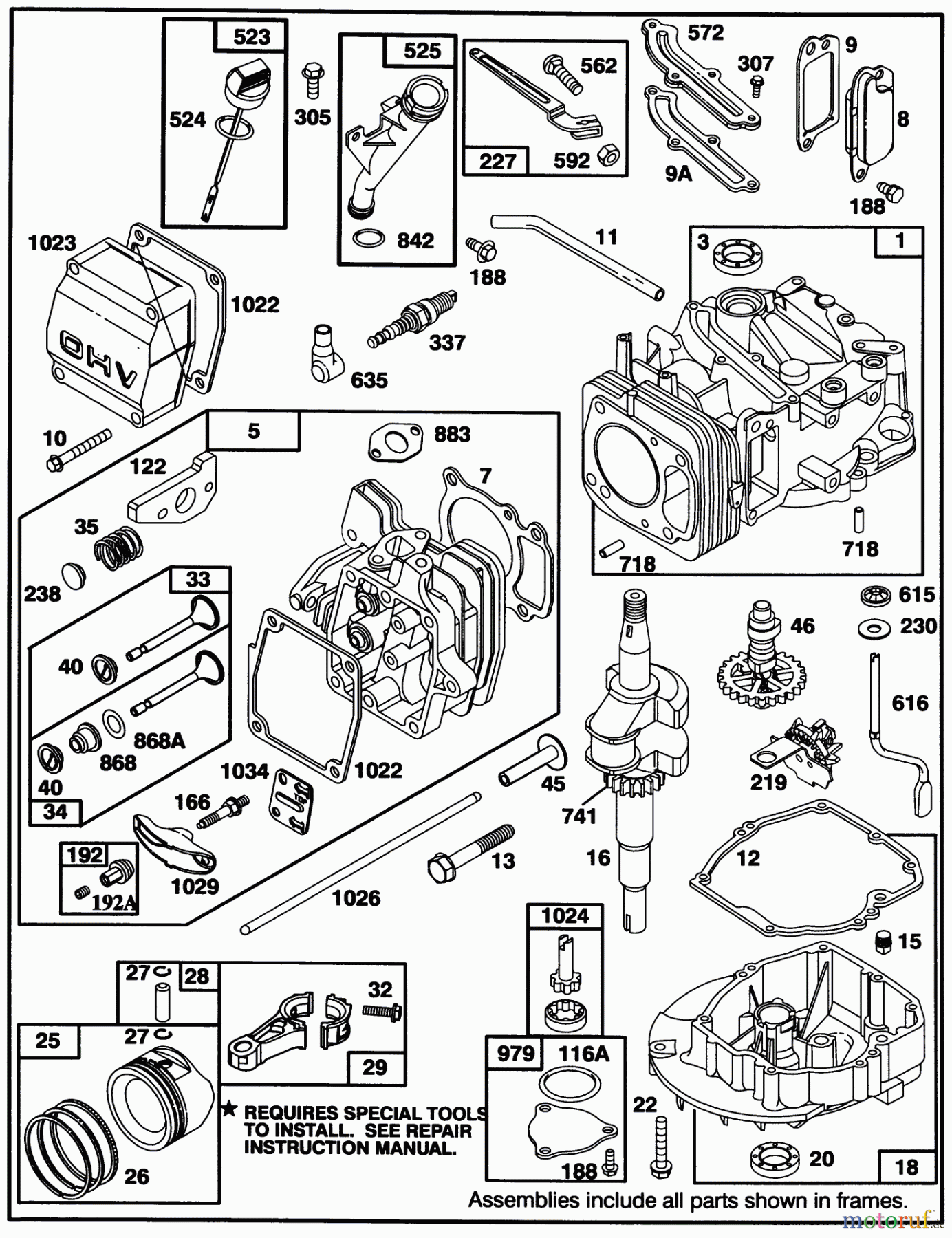  Toro Neu Mowers, Walk-Behind Seite 1 20439 - Toro Lawnmower, 1993 (39000001-39999999) ENGINE GTS-150 #2