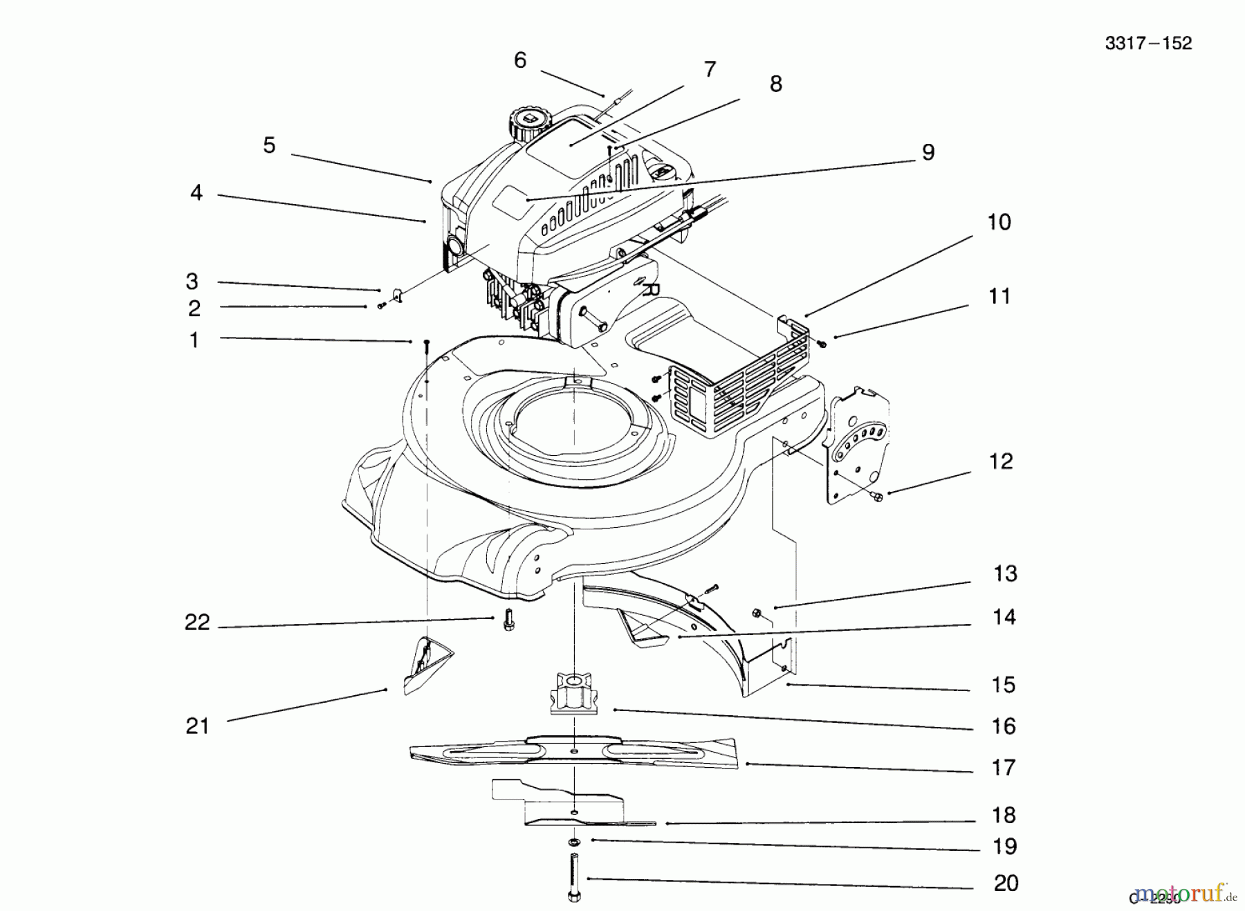  Toro Neu Mowers, Walk-Behind Seite 1 20443 - Toro Lawnmower, 1995 (5900001-5999999) ENGINE ASSEMBLY #2