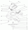 Toro 20445 - Lawnmower, 1997 (7900001-7999999) Ersatzteile ENGINE & BLADE ASSEMBLY