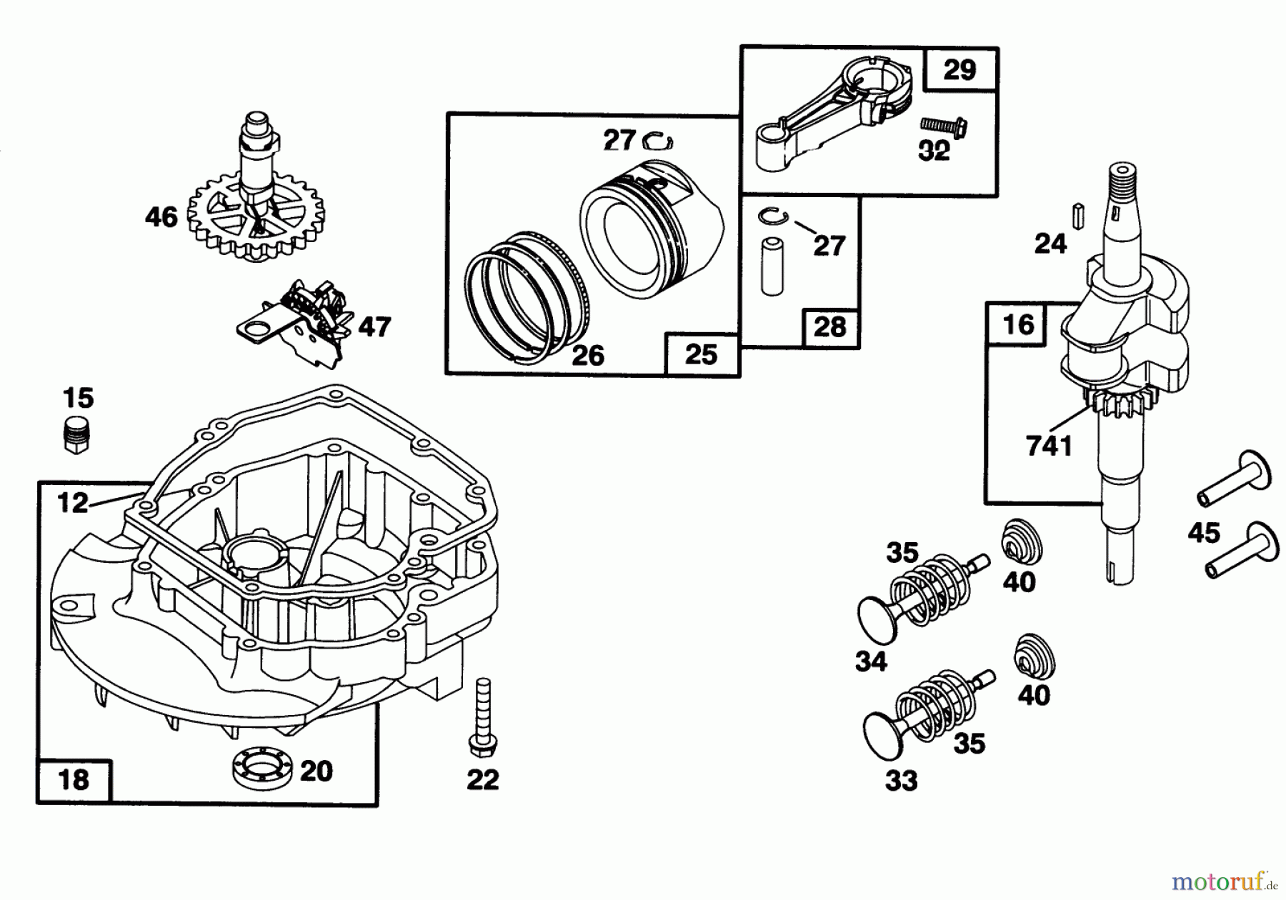  Toro Neu Mowers, Walk-Behind Seite 1 20461 - Toro Super Recycler Lawnmower, 1996 (6900001-6999999) ENGINE BRIGGS & STRATTON MODEL 128802-0615-01 #2