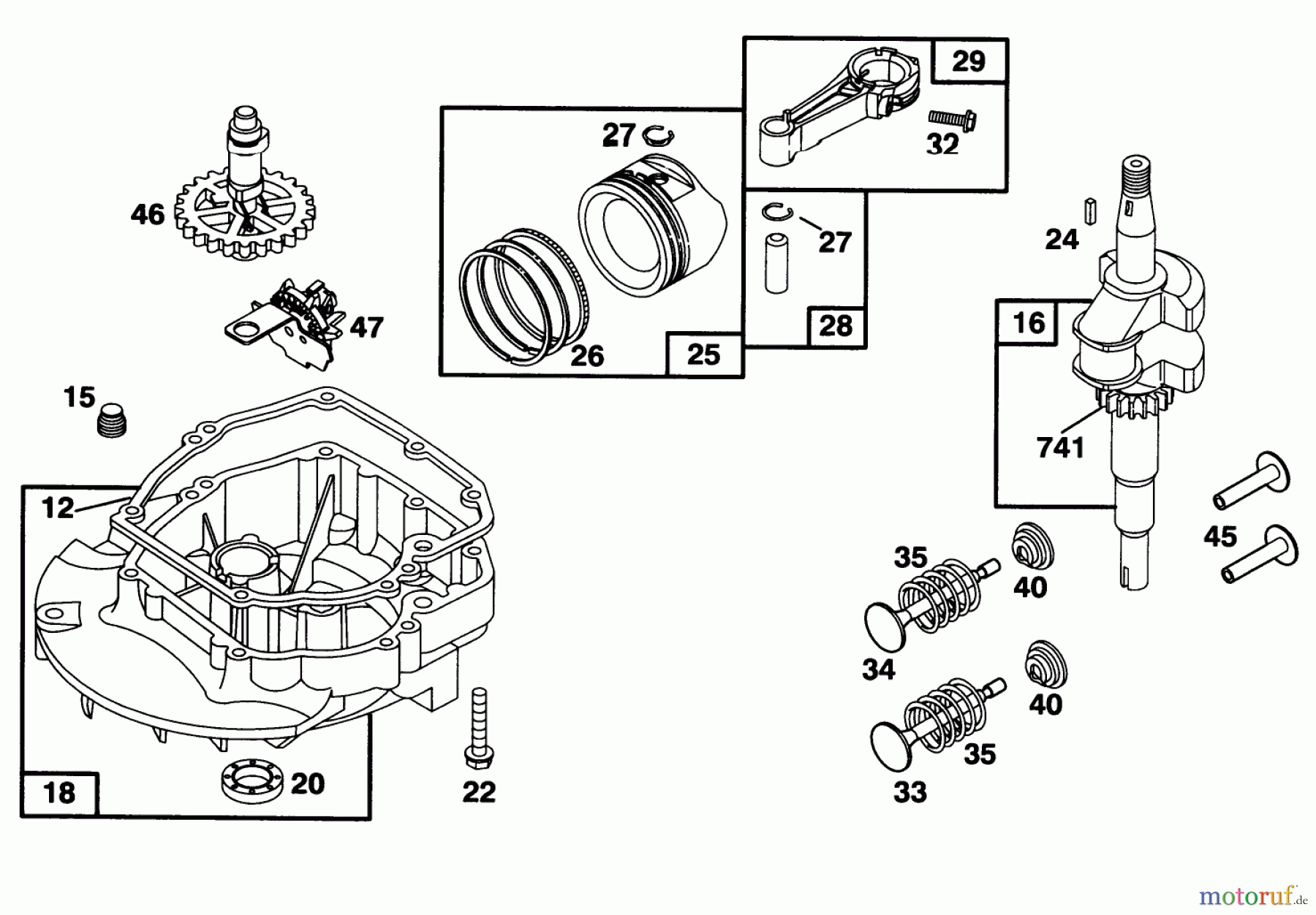  Toro Neu Mowers, Walk-Behind Seite 1 20462 - Toro Super Recycler Lawnmower, 1996 (6900001-6999999) ENGINE BRIGGS & STRATTON MODEL 128807-0658-01 #2