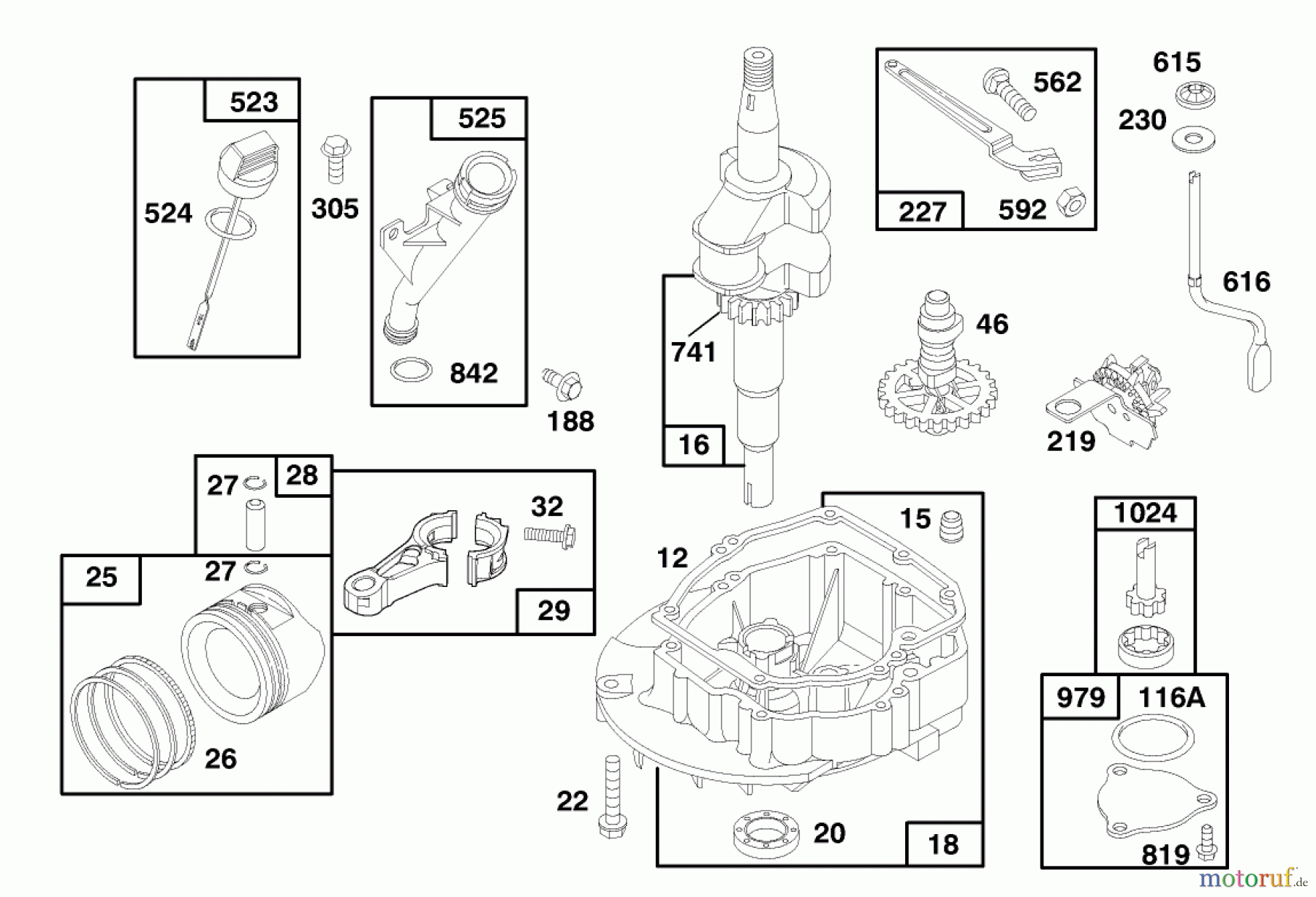  Toro Neu Mowers, Walk-Behind Seite 1 20464 - Toro Super Recycler Lawnmower, 1996 (6900001-6999999) ENGINE GTS 150 #2