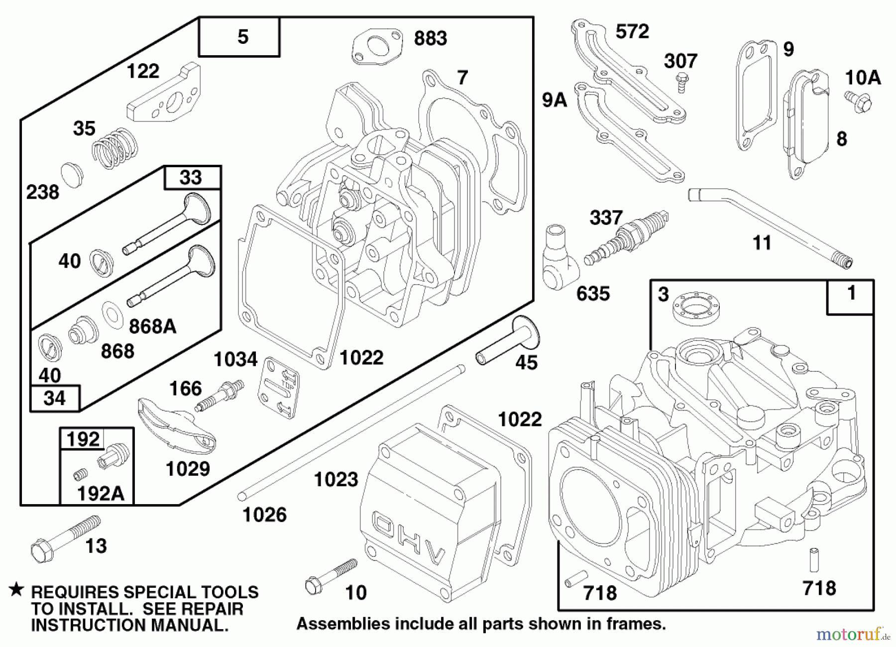 Toro Neu Mowers, Walk-Behind Seite 1 20464 - Toro Super Recycler Lawnmower, 1997 (7900001-7999999) ENGINE GTS 150 #1