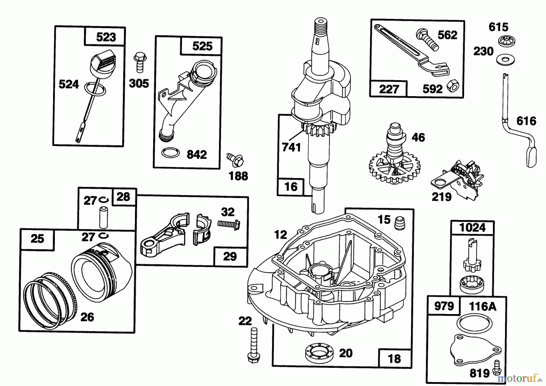  Toro Neu Mowers, Walk-Behind Seite 1 20466 - Toro Super Recycler Lawnmower, 1995 (5900001-5999999) ENGINE GTS 150 (MODEL NO. 20465 ONLY)(MODEL NO. 97772-0310-A2) #2